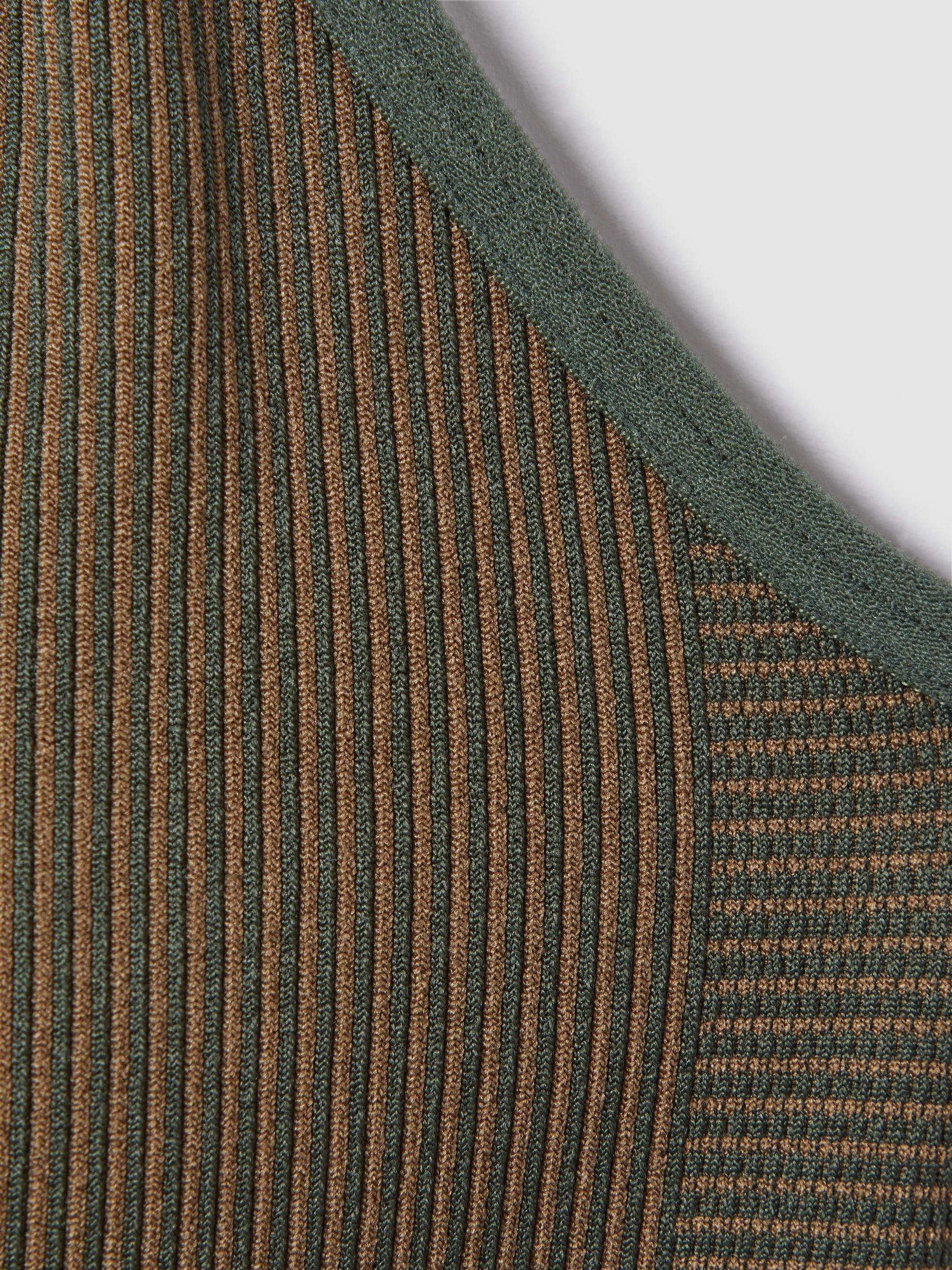 The Upside Striped Sports Bra in Khaki - Image 5 of 5