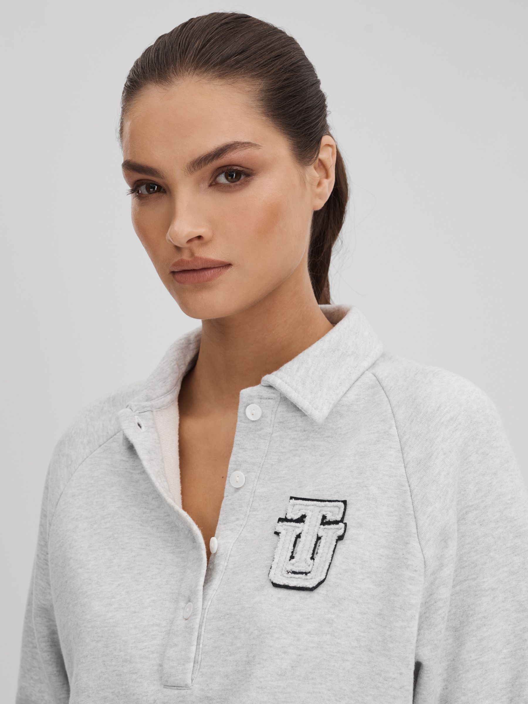 The Upside Cotton Polo Shirt in Grey - Image 4 of 6