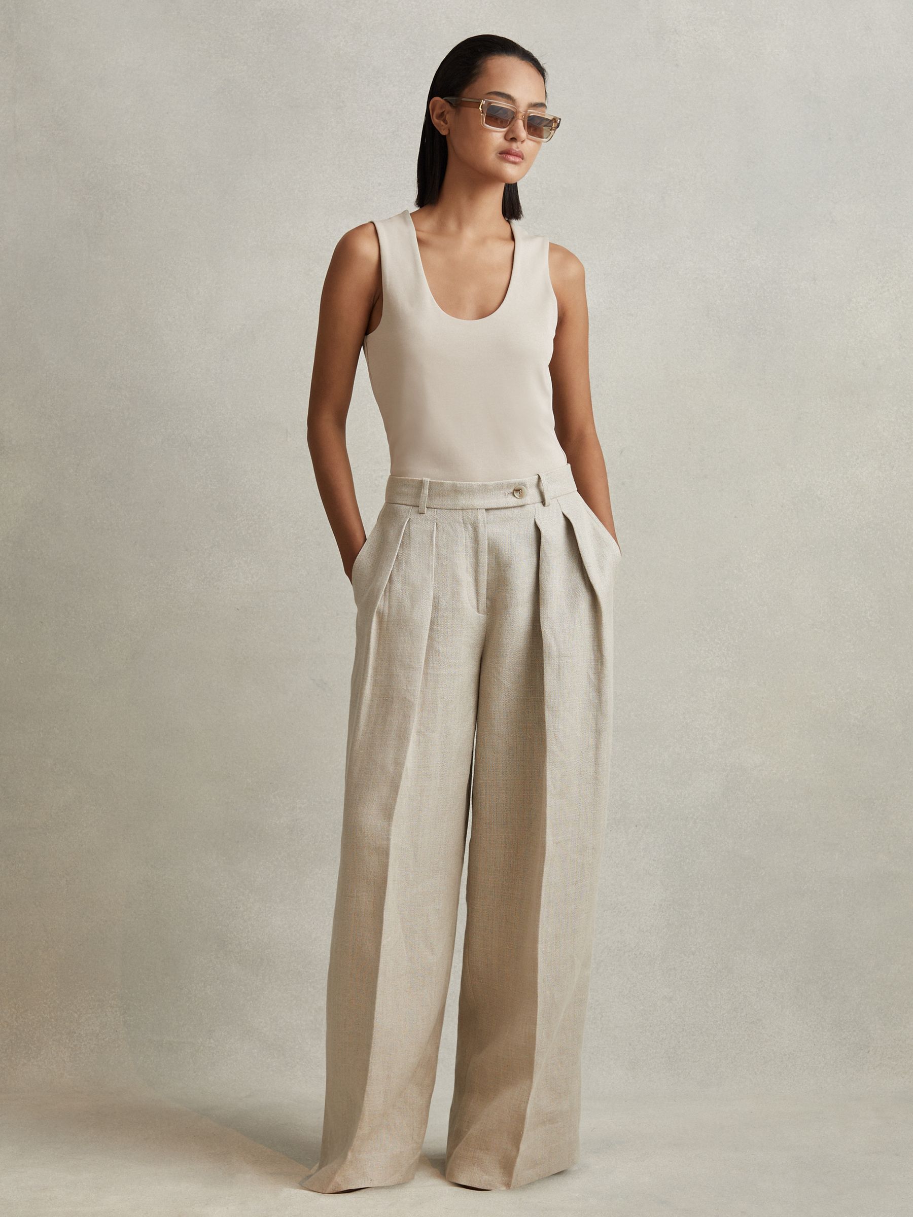 Scoop Neck Vest in Neutral - Image 3 of 5