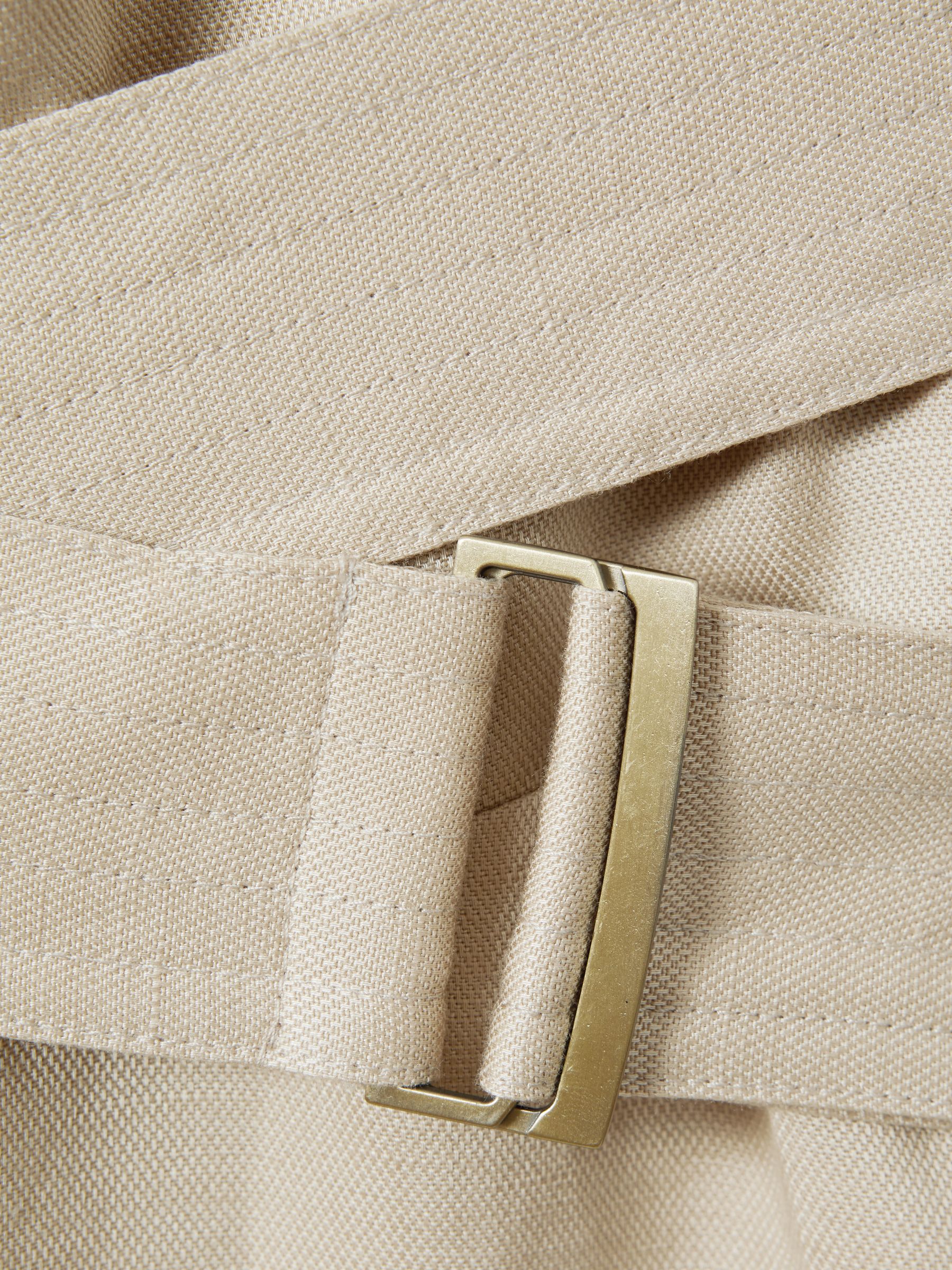 Linen Lyocell Strappy Midi Dress in Neutral - Image 6 of 6