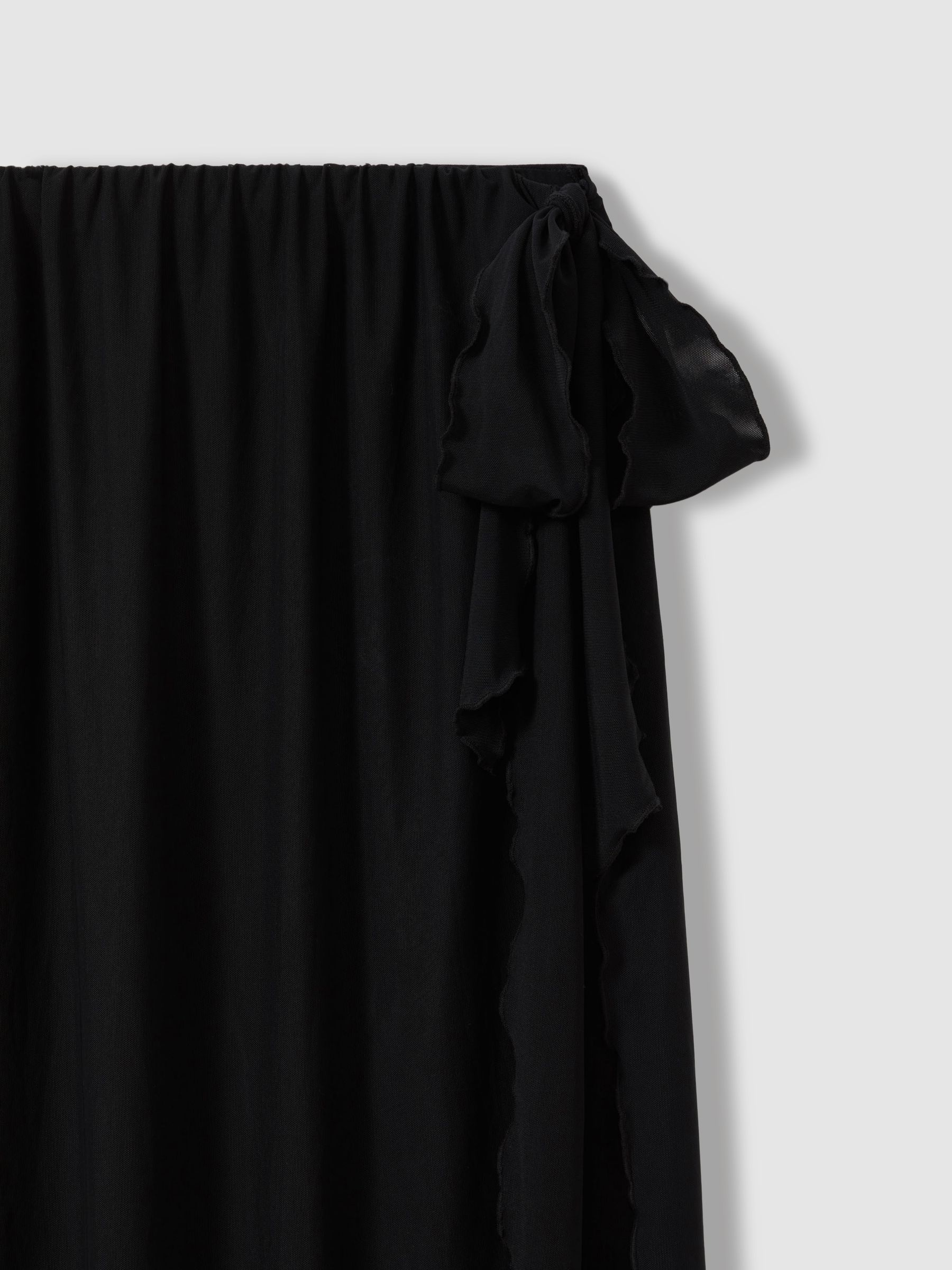 Good American Mesh Sarong Skirt in Black - Image 5 of 5