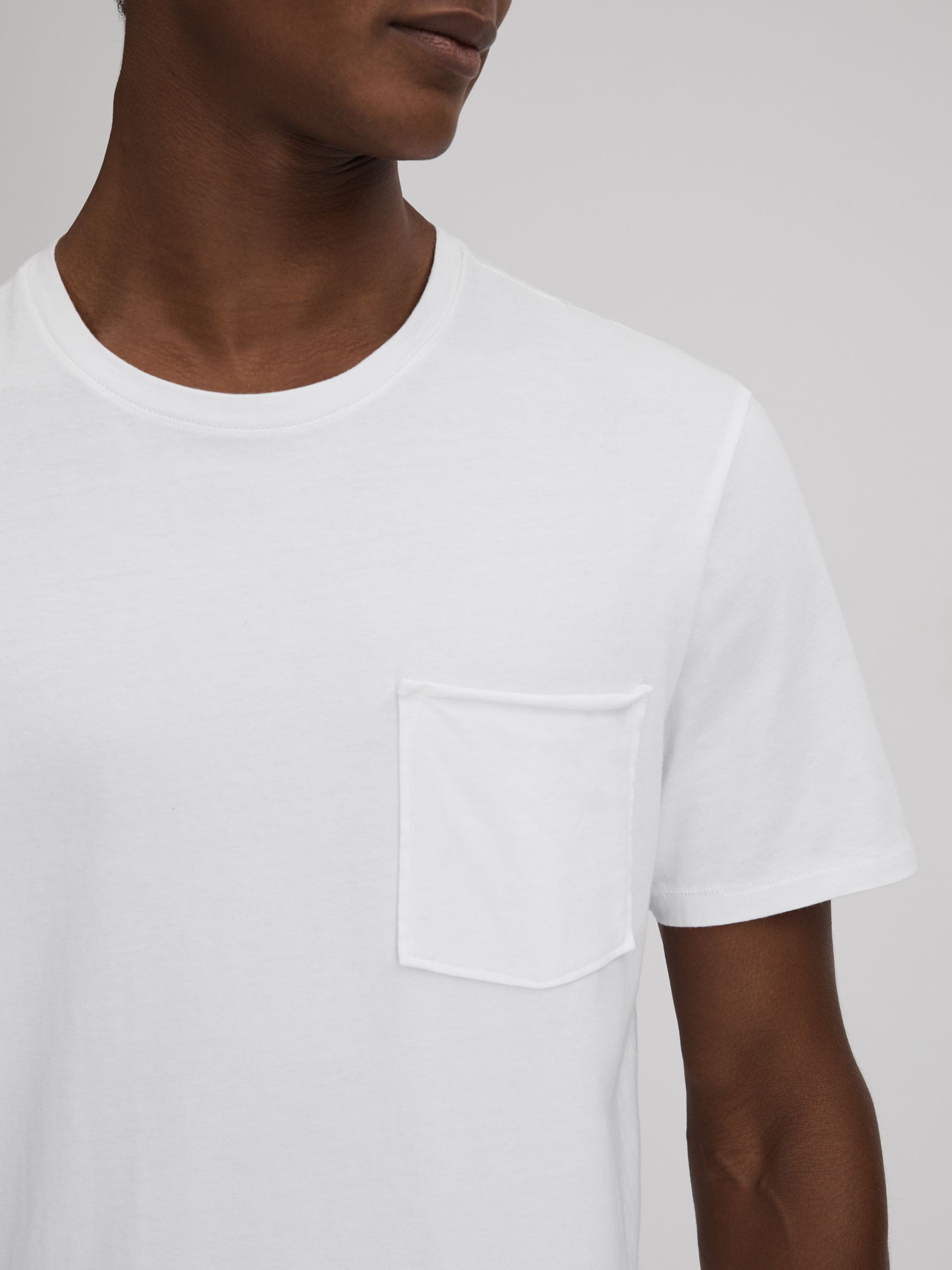 Paige Crew Neck T-Shirt in Fresh White - Image 4 of 5