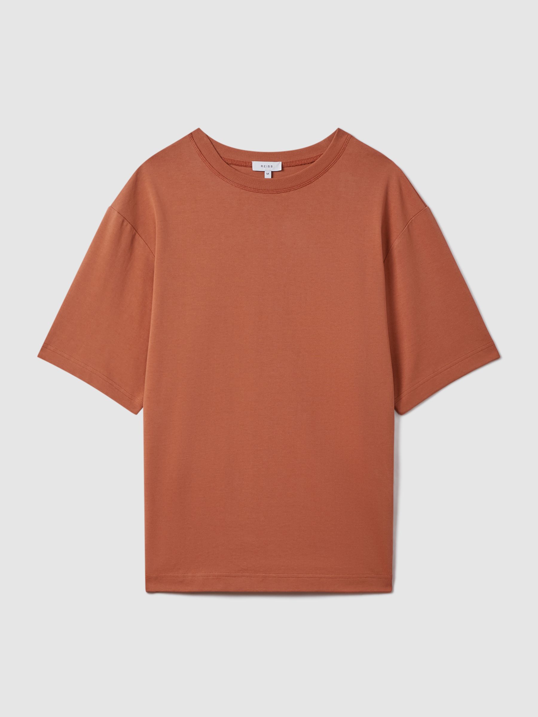 Oversized Garment Dye T-Shirt in Raw Sienna - Image 2 of 5