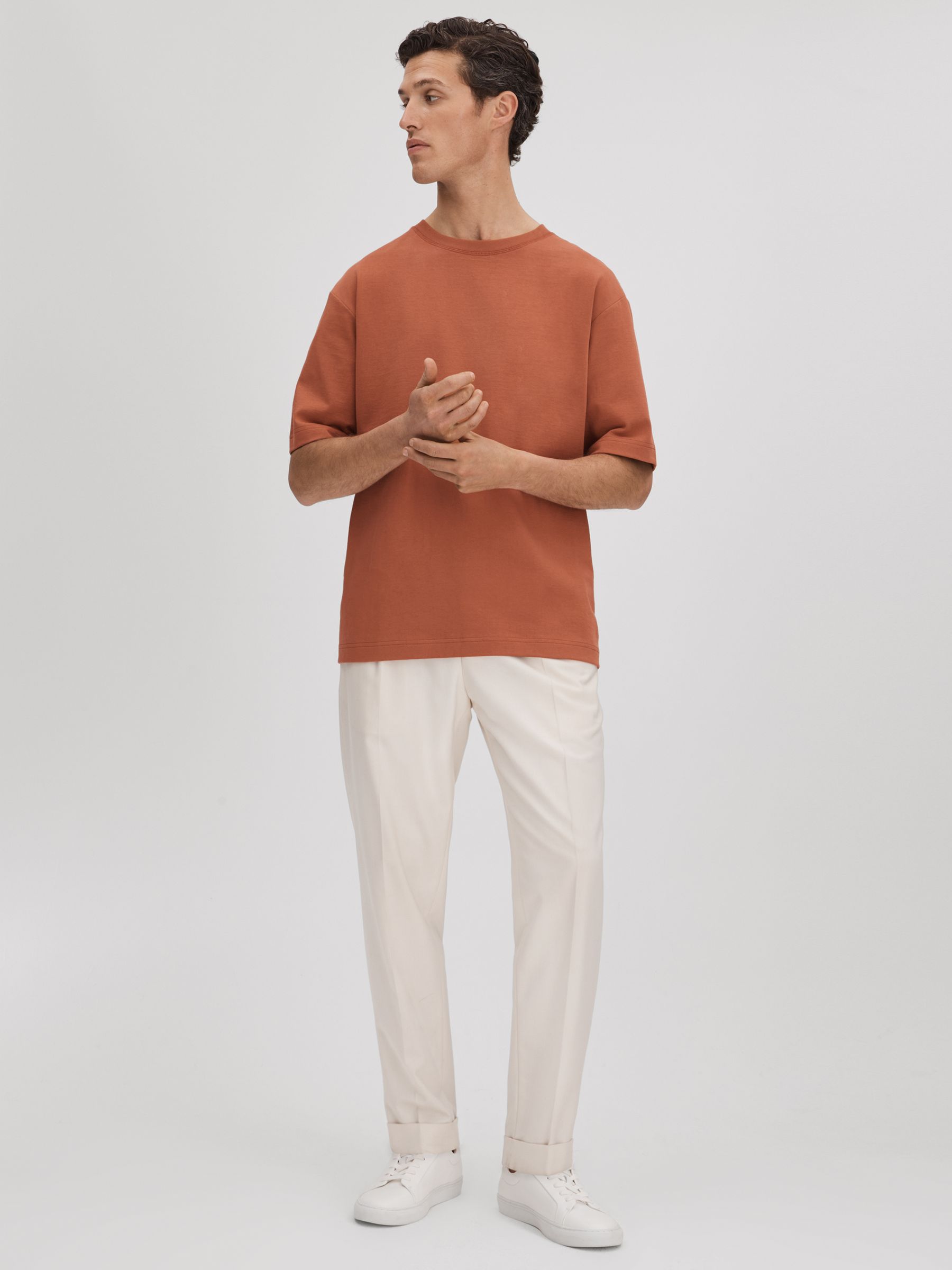 Oversized Garment Dye T-Shirt in Raw Sienna - Image 3 of 5 Oversized Garment Dye T-Shirt in Raw Sienna - Image 3 of 5