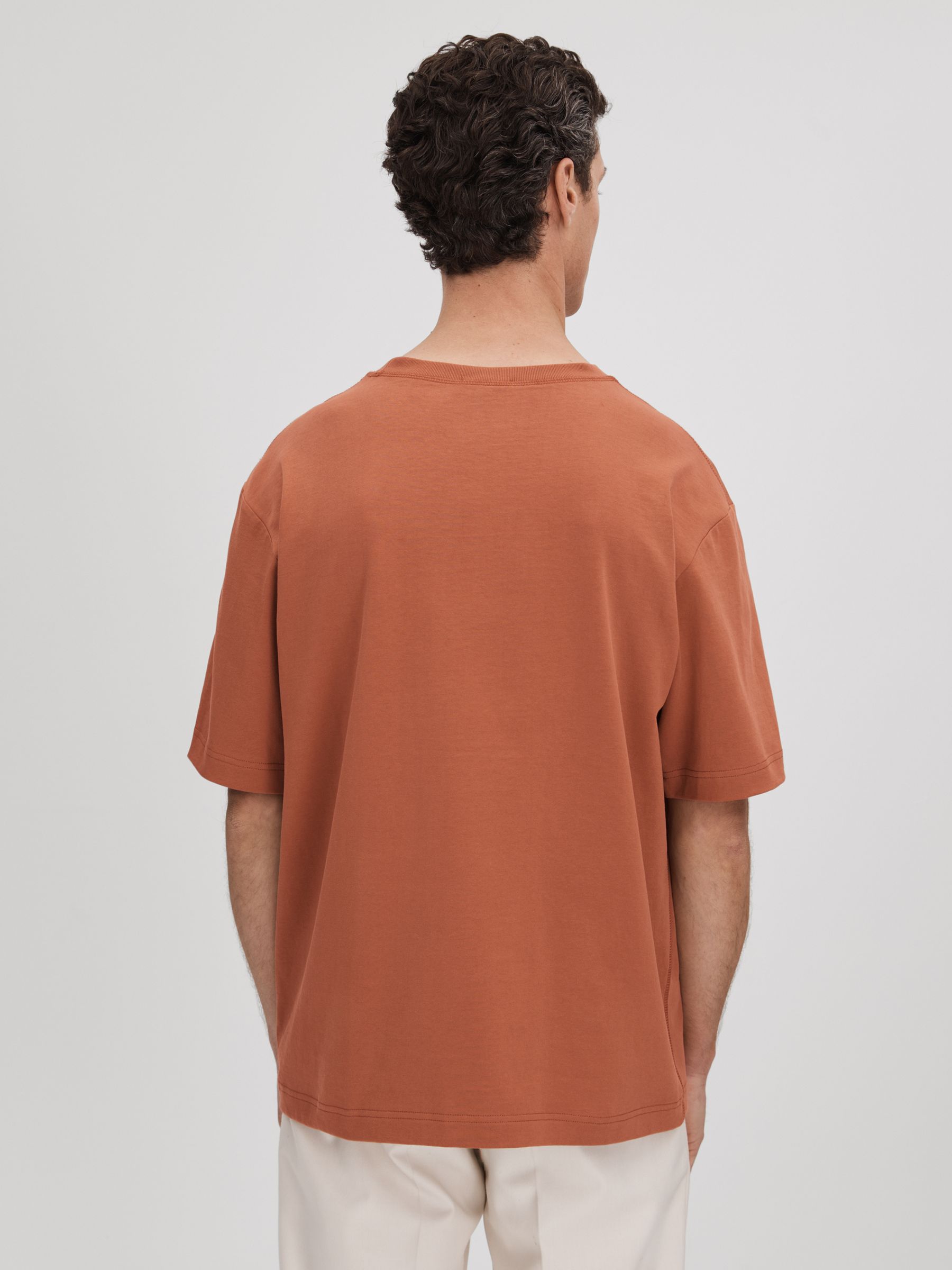Oversized Garment Dye T-Shirt in Raw Sienna - Image 5 of 5