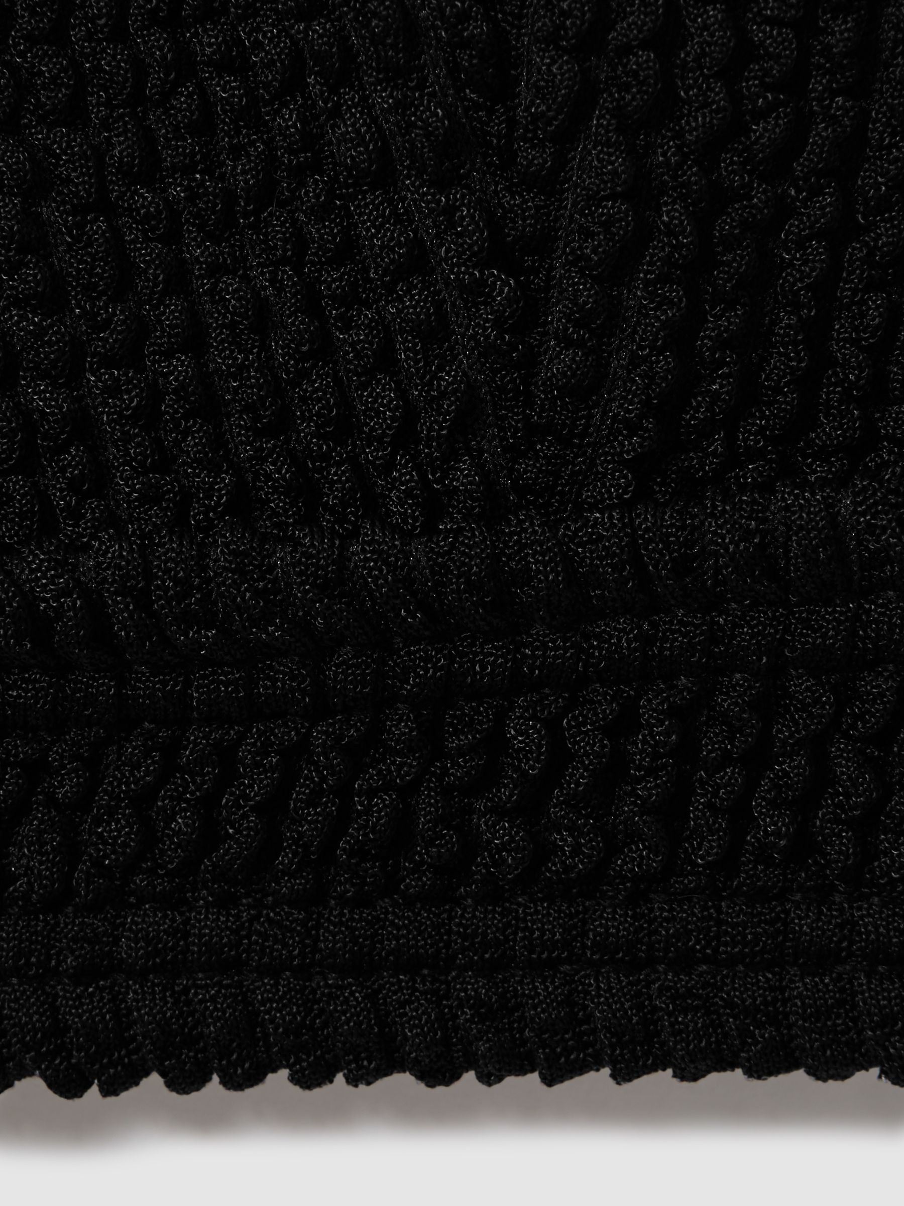 Always Fits Textured Bikini Top in Black - Image 4 of 4