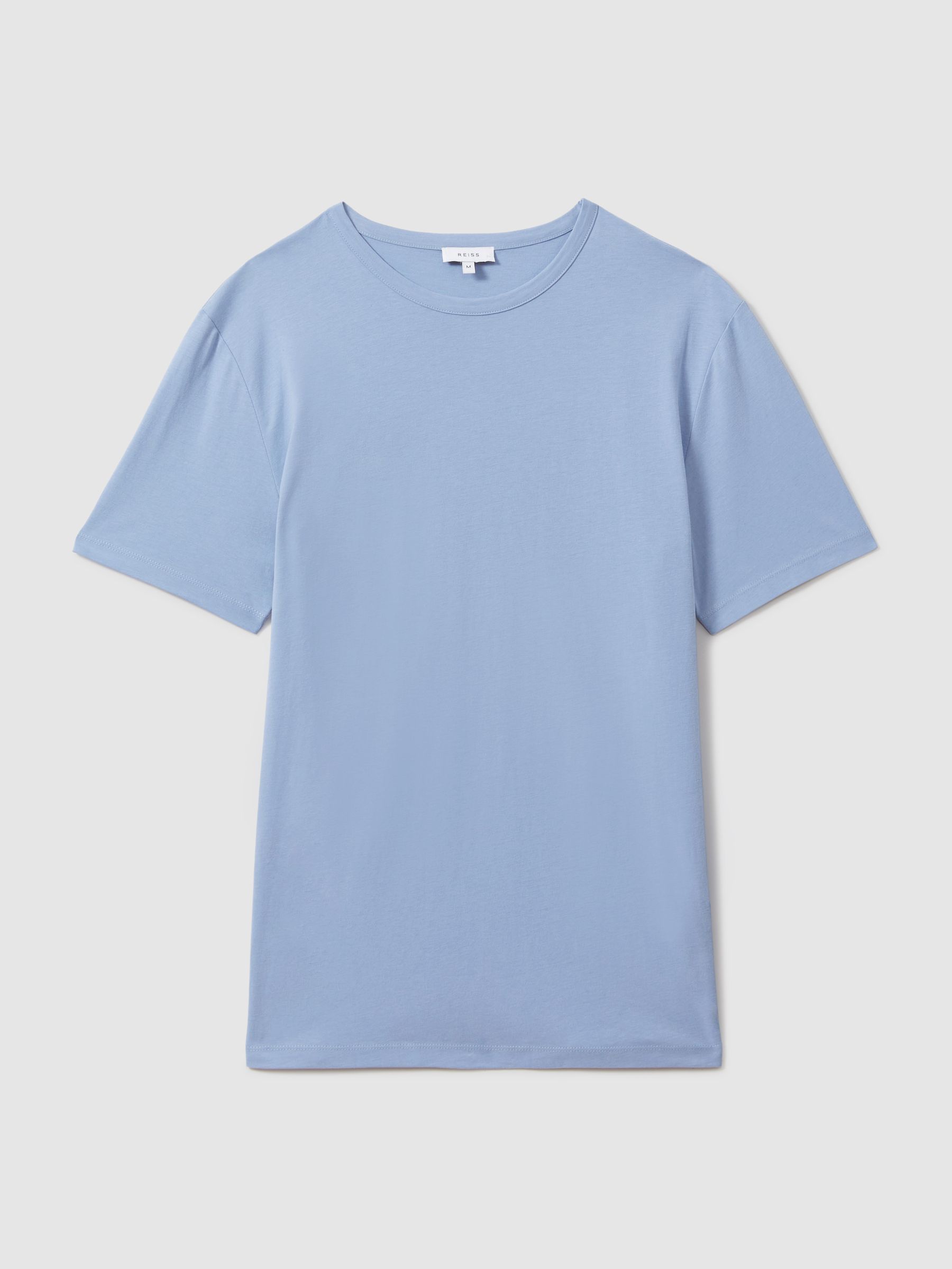 Cotton Crew Neck T-Shirt in Reef Blue - Image 2 of 6
