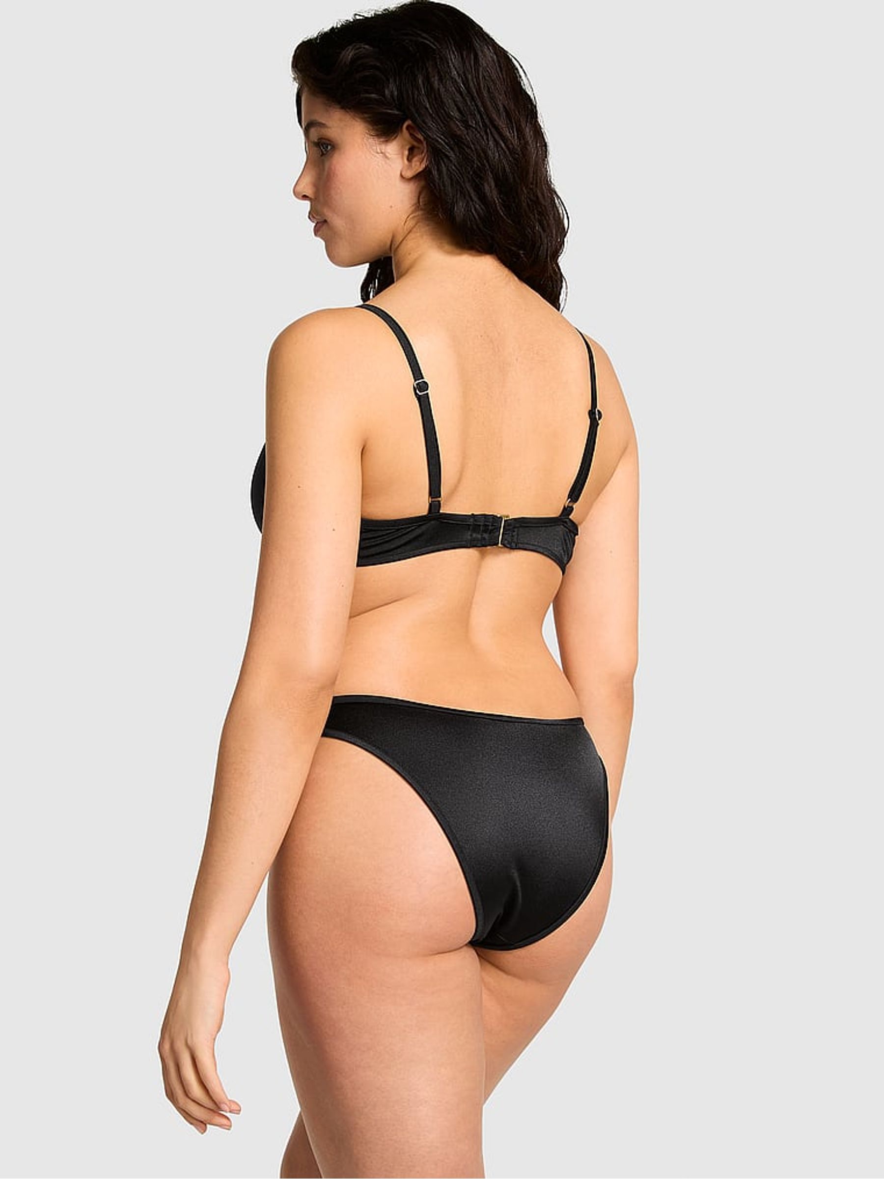 Black Shine Frankies Bikinis Buttercup Scoop Bikini Top - Image 2 of 3
