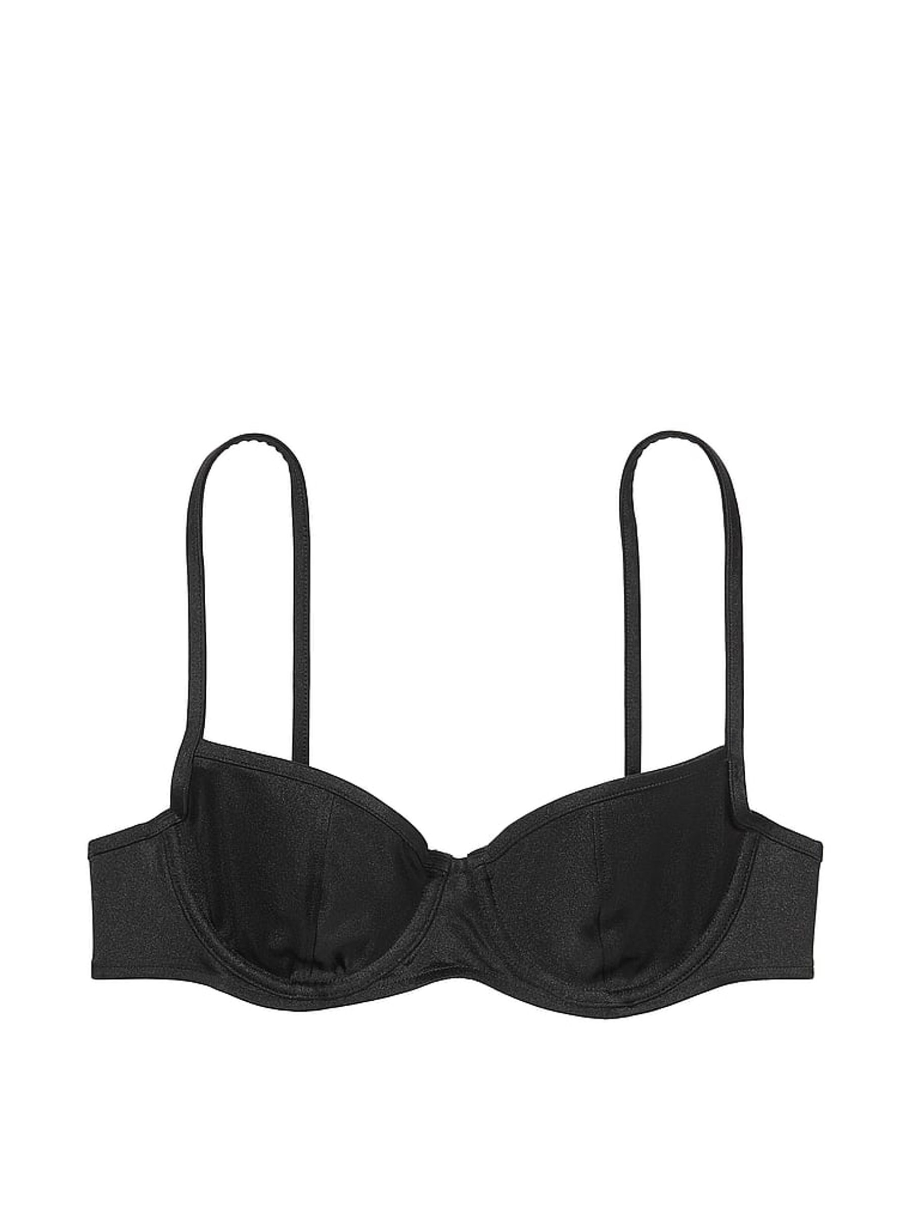 Black Shine Frankies Bikinis Buttercup Scoop Bikini Top - Image 3 of 3