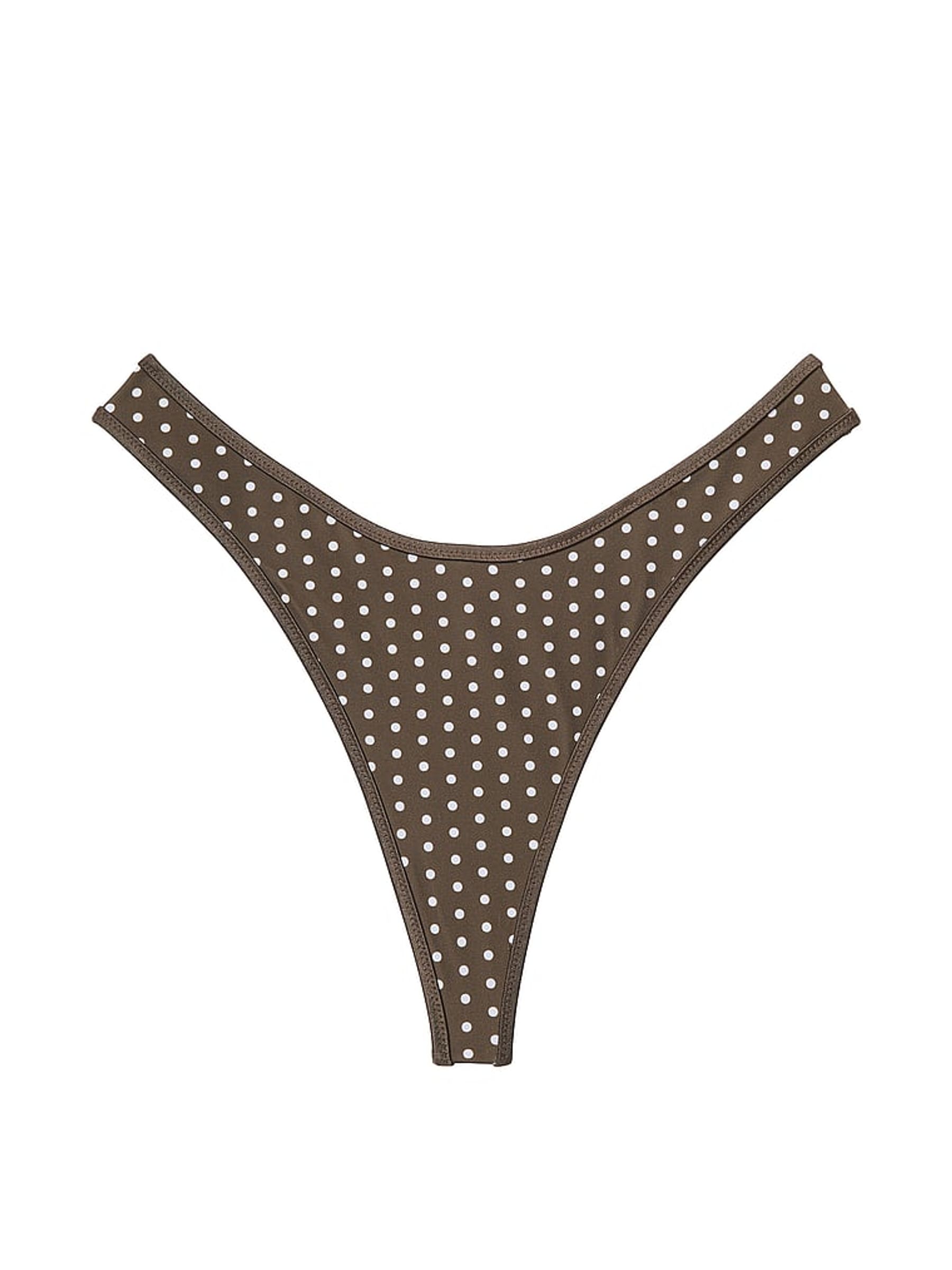 Classic Dot Brown Frankies Bikinis Moon Bay Bikini Bottom - Image 3 of 3