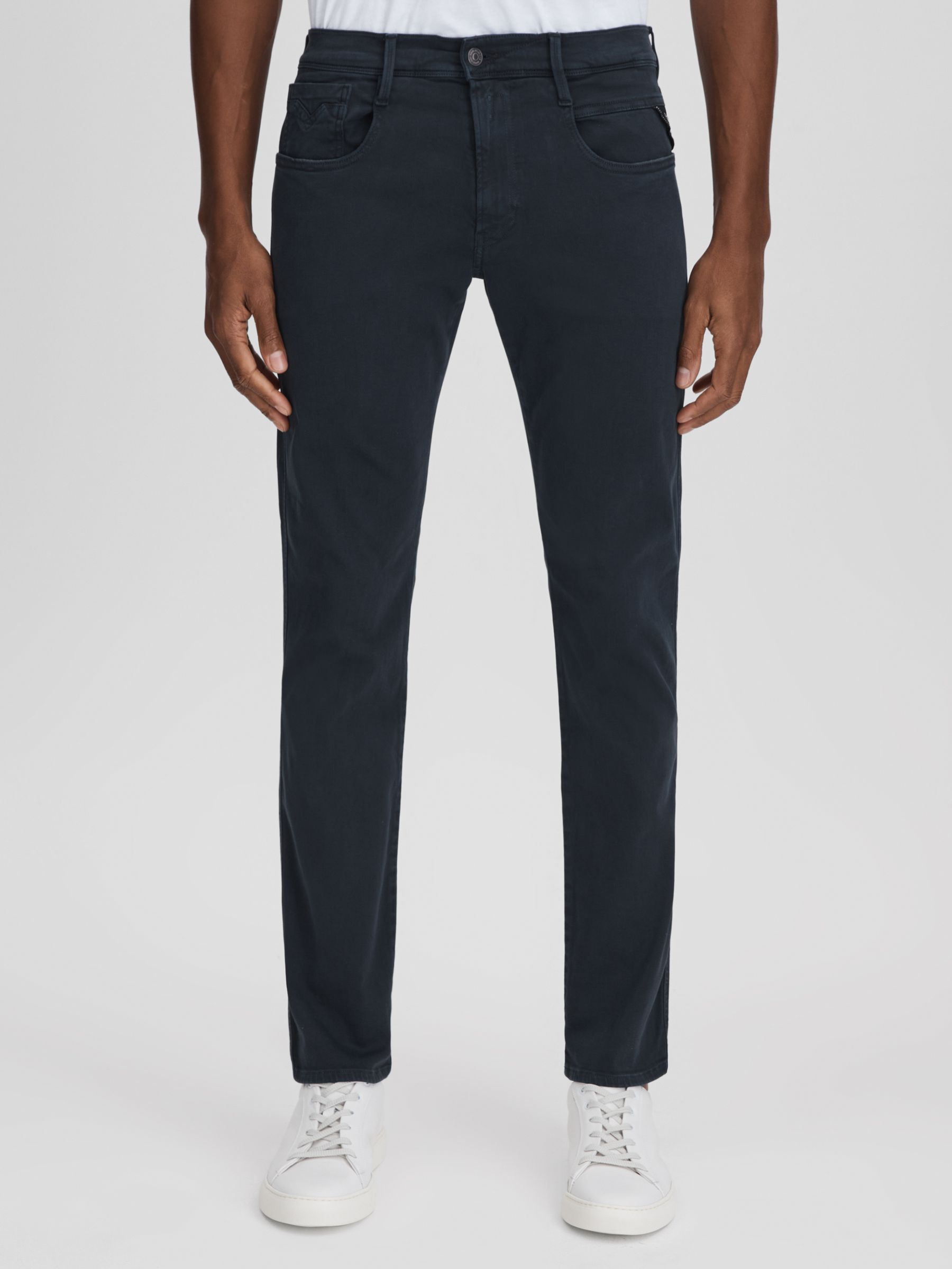 Slim Fit Garment Dyed Jeans in Blue - Image 1 of 6
