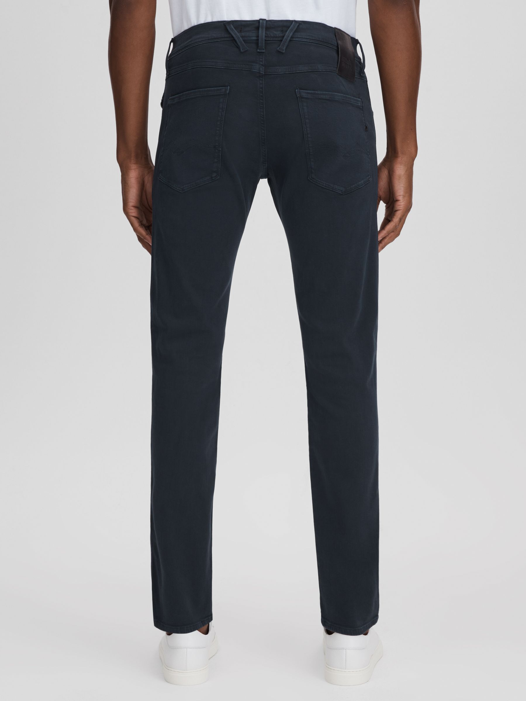 Slim Fit Garment Dyed Jeans in Blue - Image 4 of 6