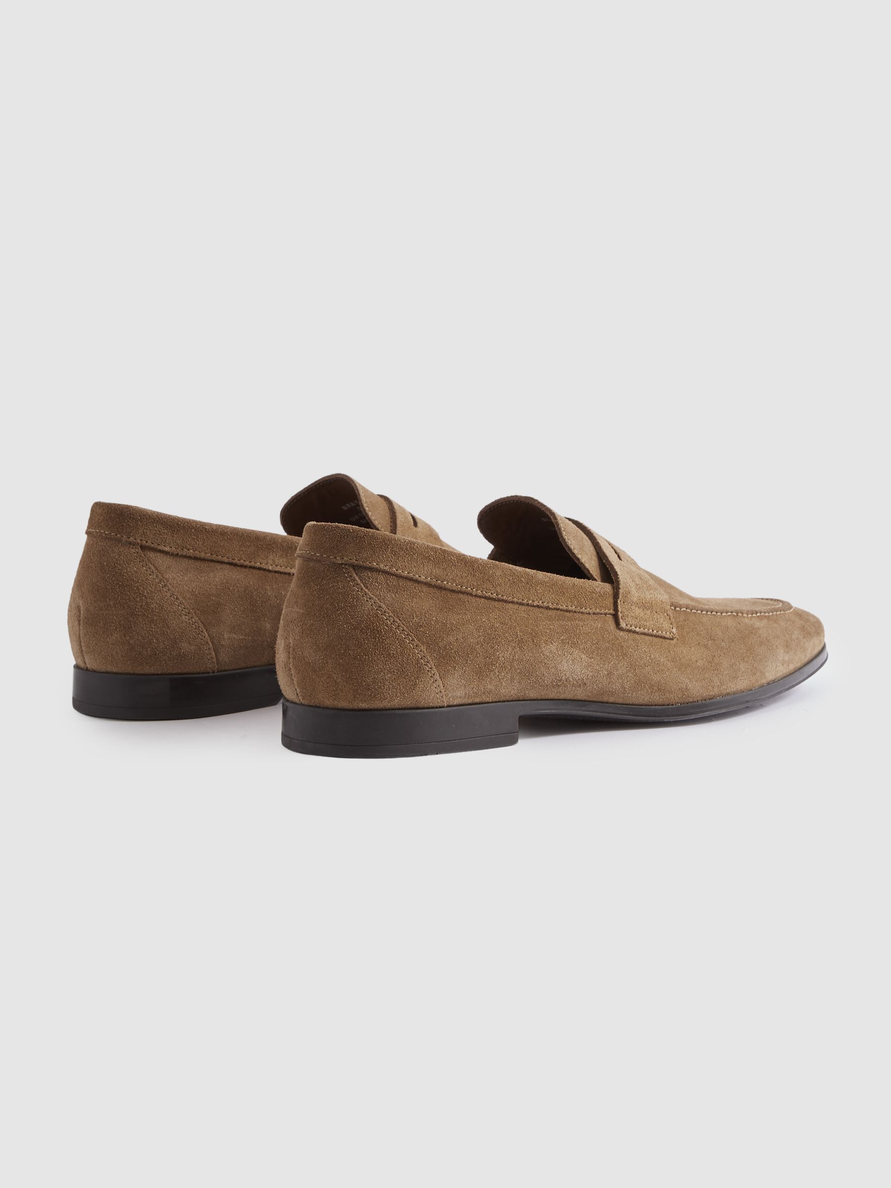 Suede Slip On Loafers in Stone - Image 4 of 5