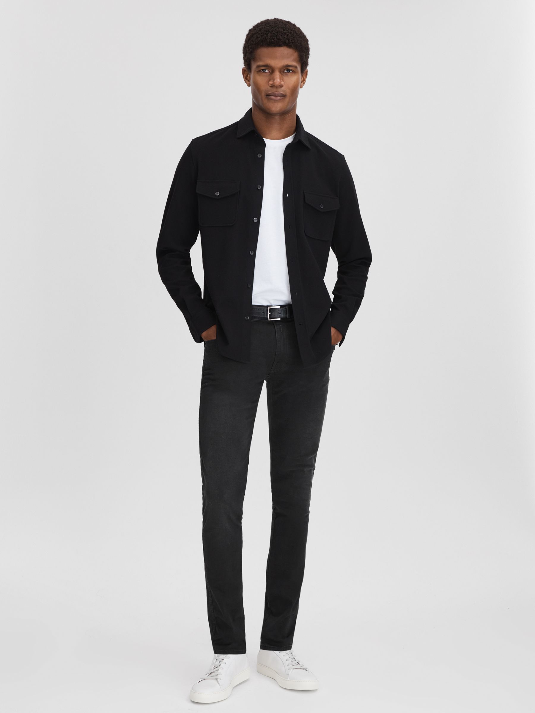 Replay Slim Fit Jeans in Black - Image 1 of 6