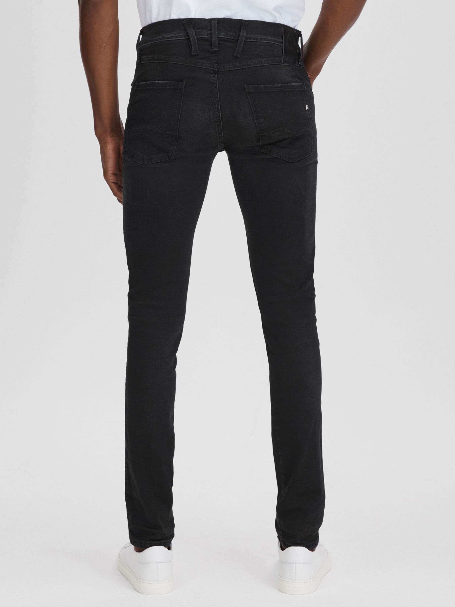 Replay Slim Fit Jeans in Black - Image 4 of 6