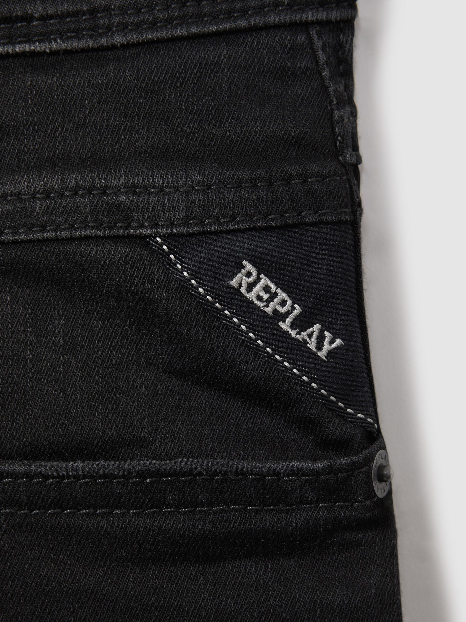 Reiss Replay Slim Fit Jeans in Black | REISS