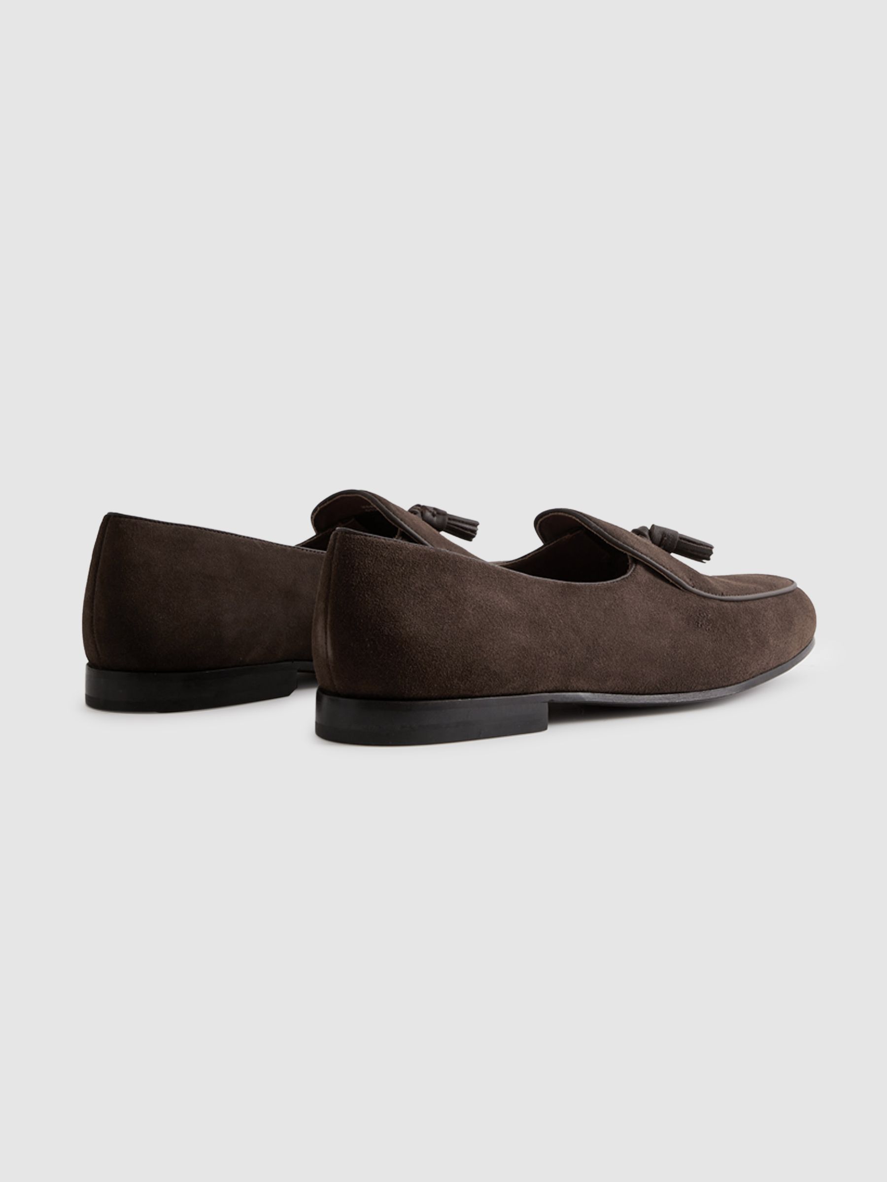 Suede Slip-On Belgian Loafers in Dark Brown - Image 4 of 5
