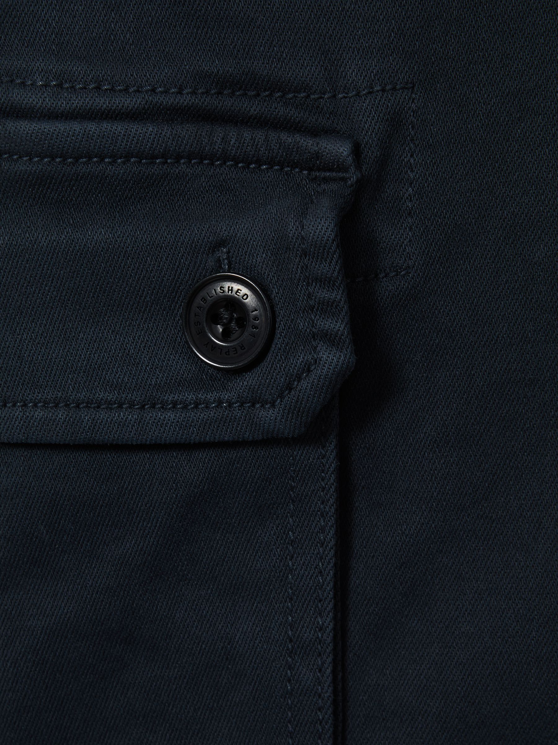 Slim Fit Cargo Trousers in Blue - Image 6 of 6