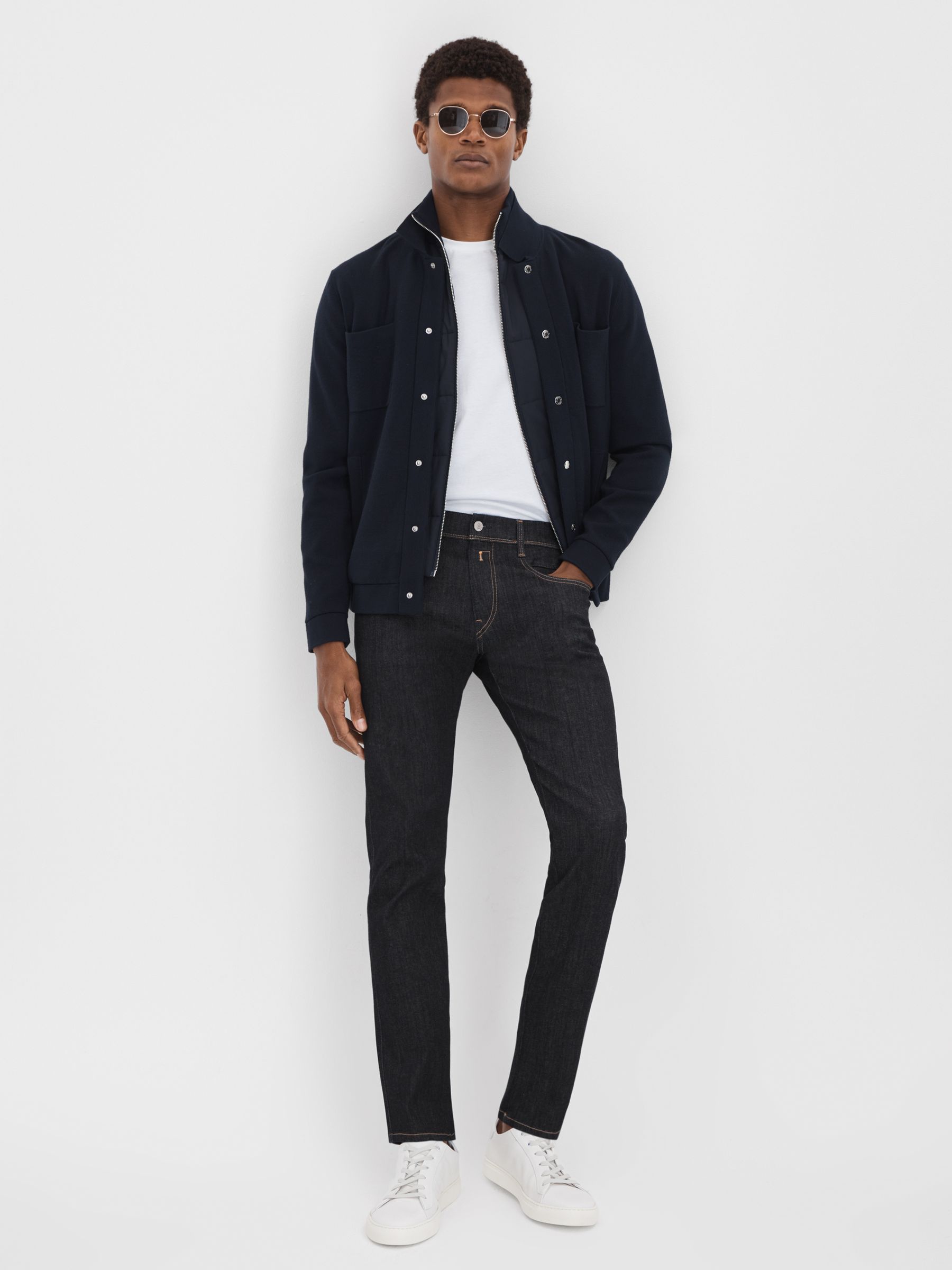 Replay Slim Fit Jeans in Dark Blue - Image 1 of 6