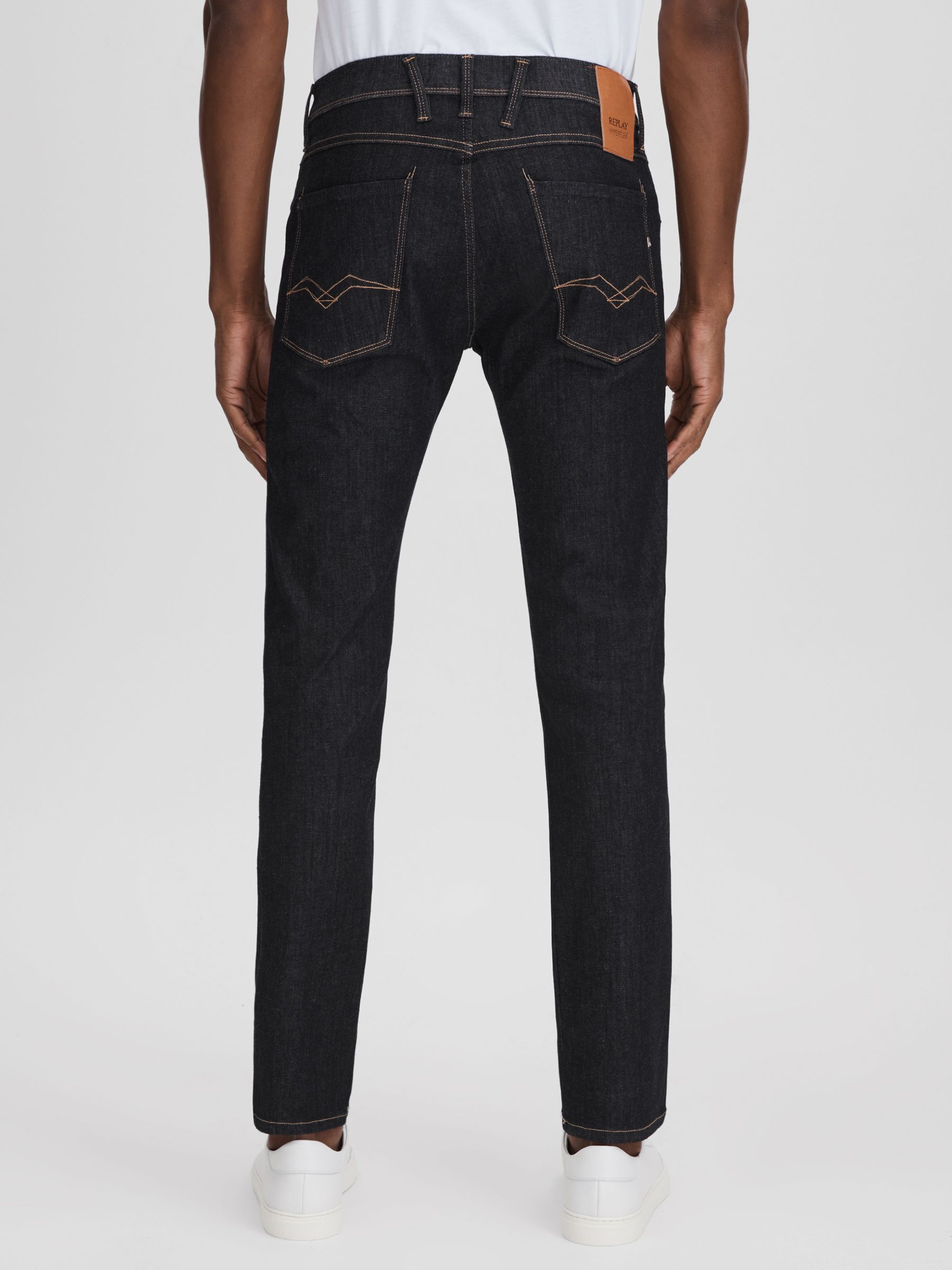 Replay Slim Fit Jeans in Dark Blue - Image 4 of 6