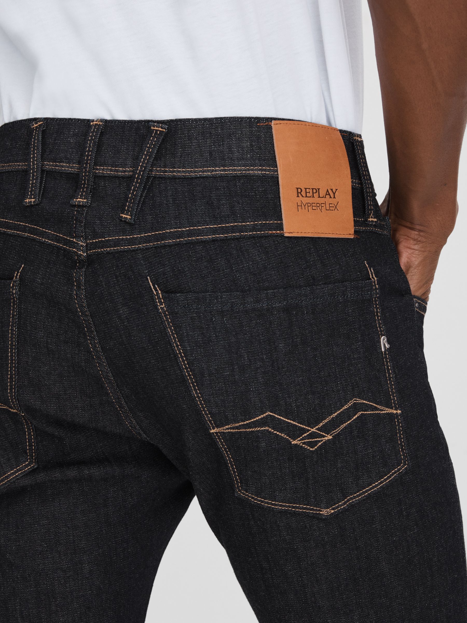 Replay Slim Fit Jeans in Dark Blue - Image 5 of 6