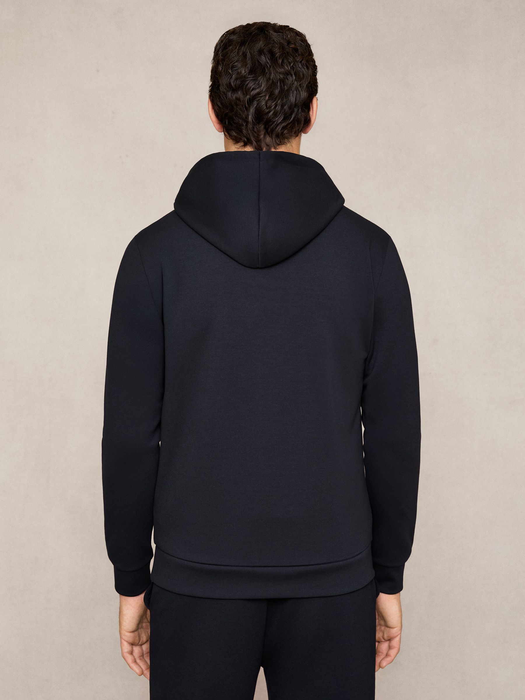 Premium Interlock-Jersey Hoodie in Navy Blue - image 5