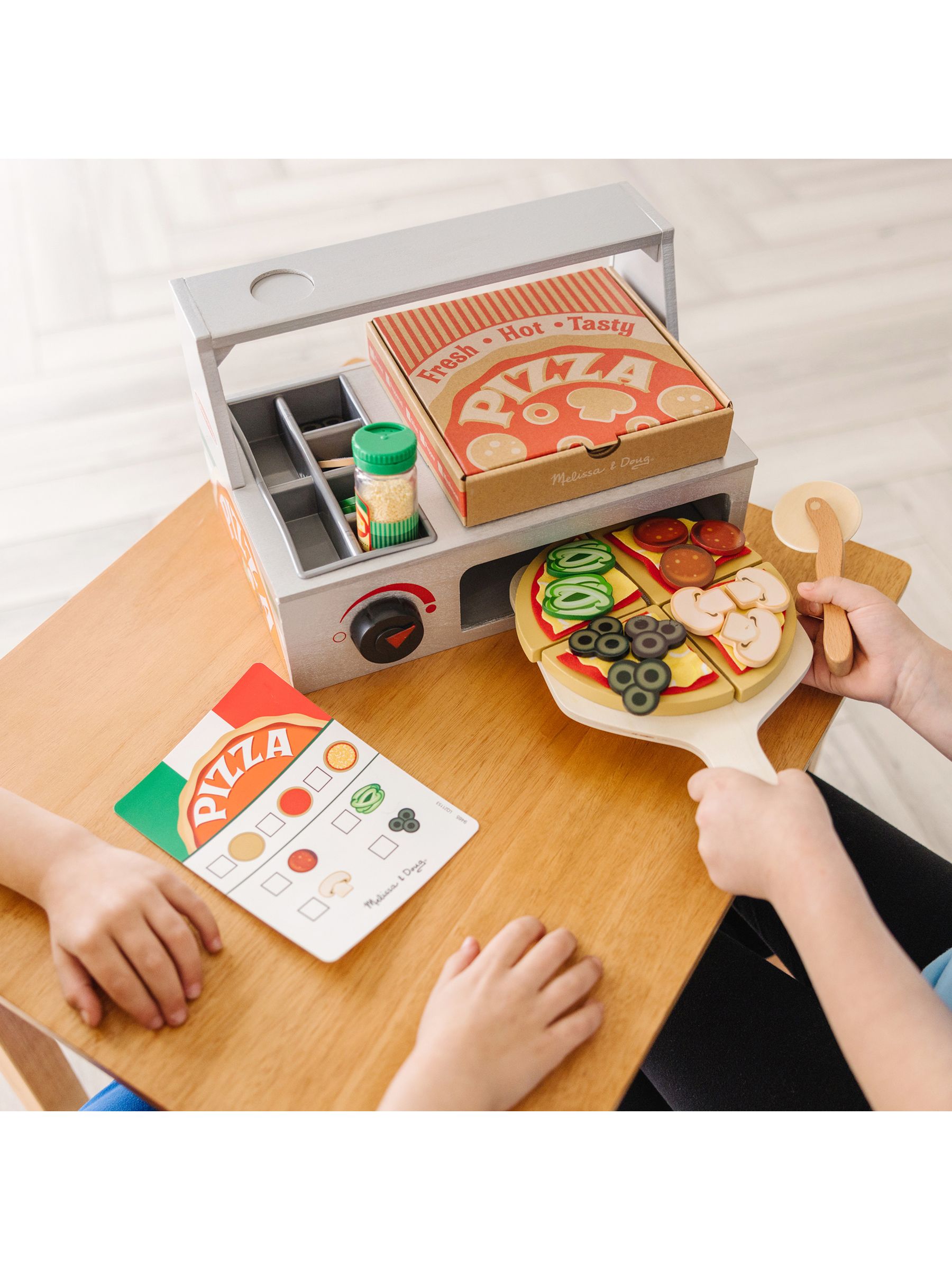 Melissa & Doug Natural Top And Bake Pizza Counter - Image 5 of 9
