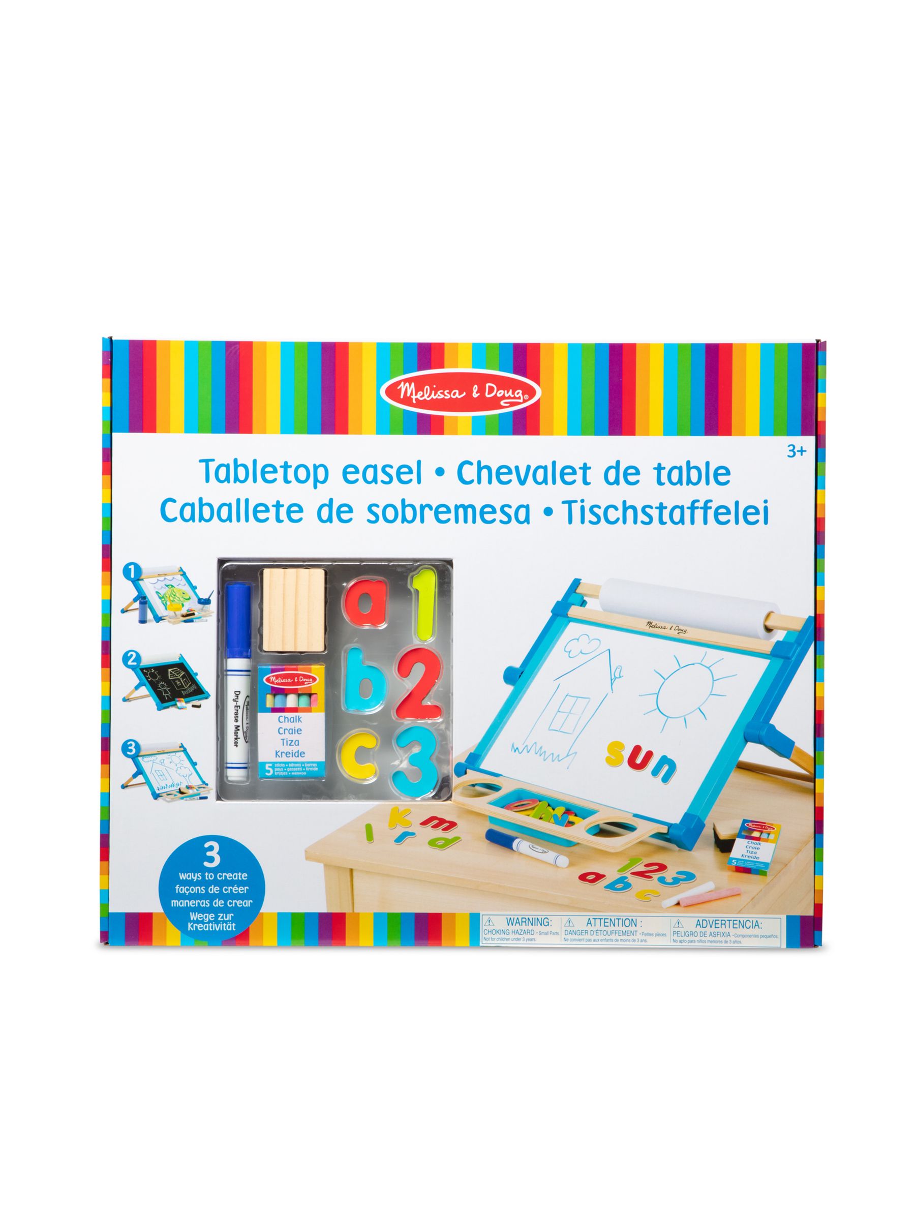 Melissa & Doug Natural Wooden Double Sided Tabletop Easel - Image 3 of 9
