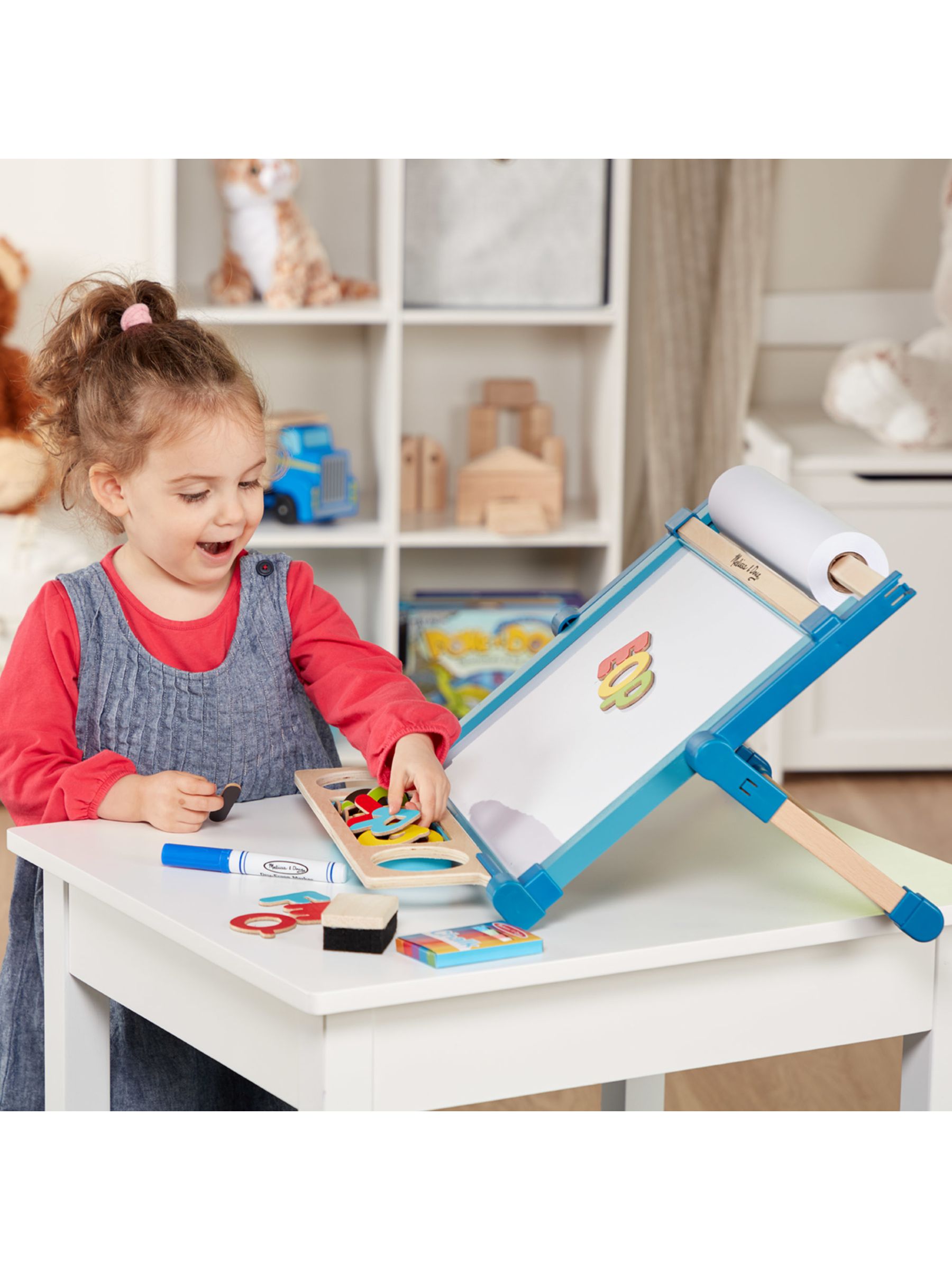 Melissa & Doug Natural Wooden Double Sided Tabletop Easel - Image 6 of 9