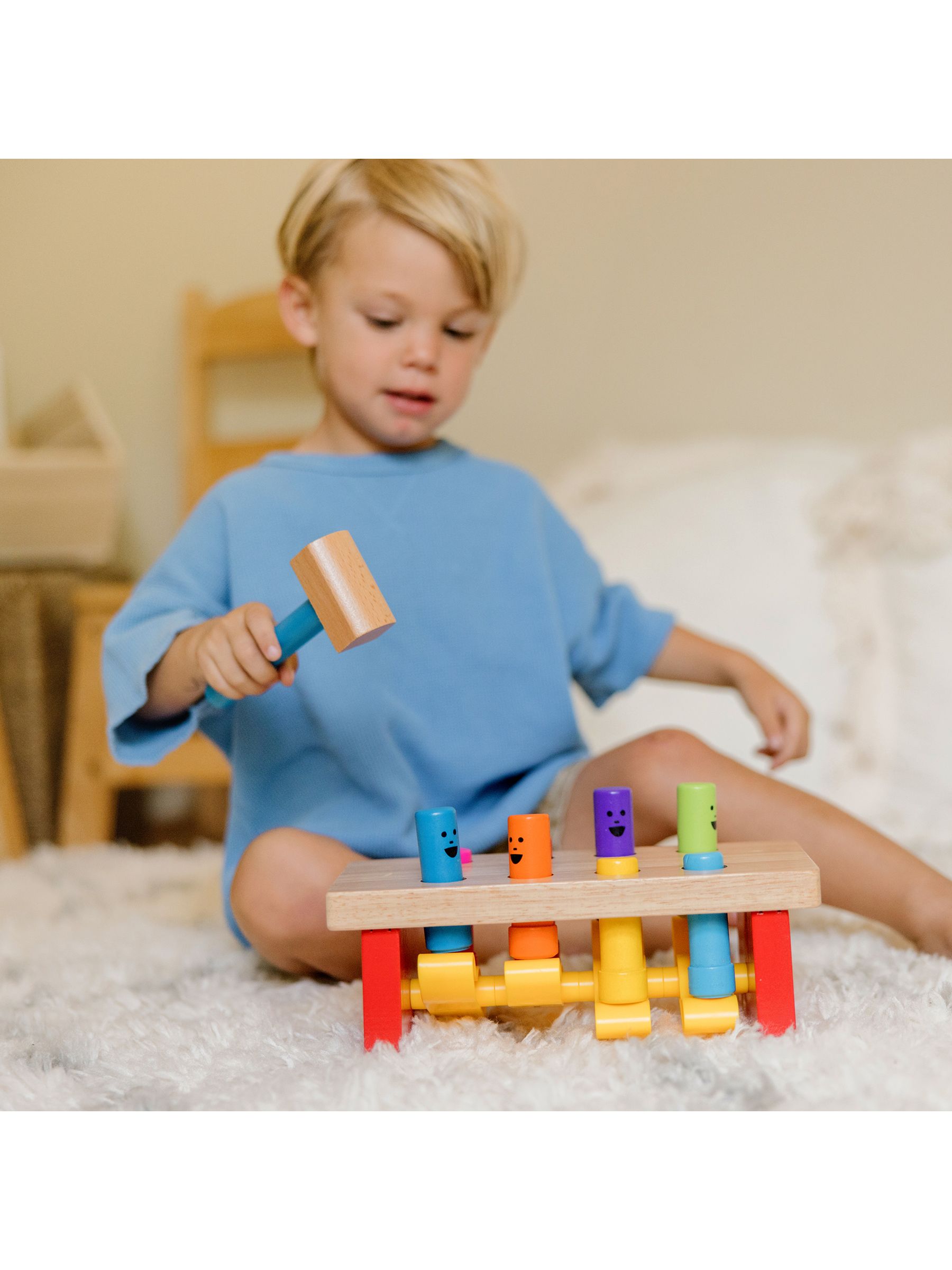 Melissa & Doug Natural Deluxe Pounding Bench - Image 2 of 9