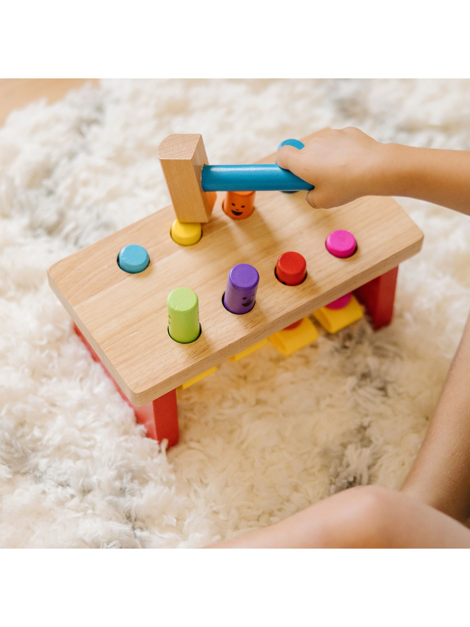 Melissa & Doug Natural Deluxe Pounding Bench - Image 5 of 9