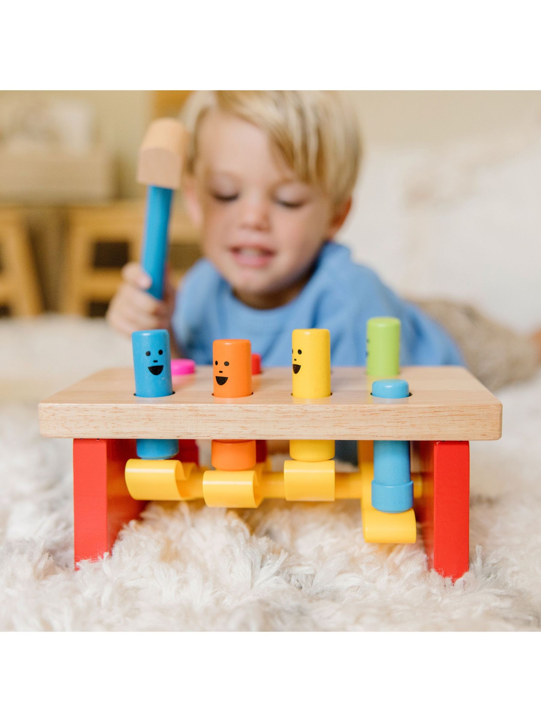 Melissa & Doug Natural Deluxe Pounding Bench - Image 7 of 9