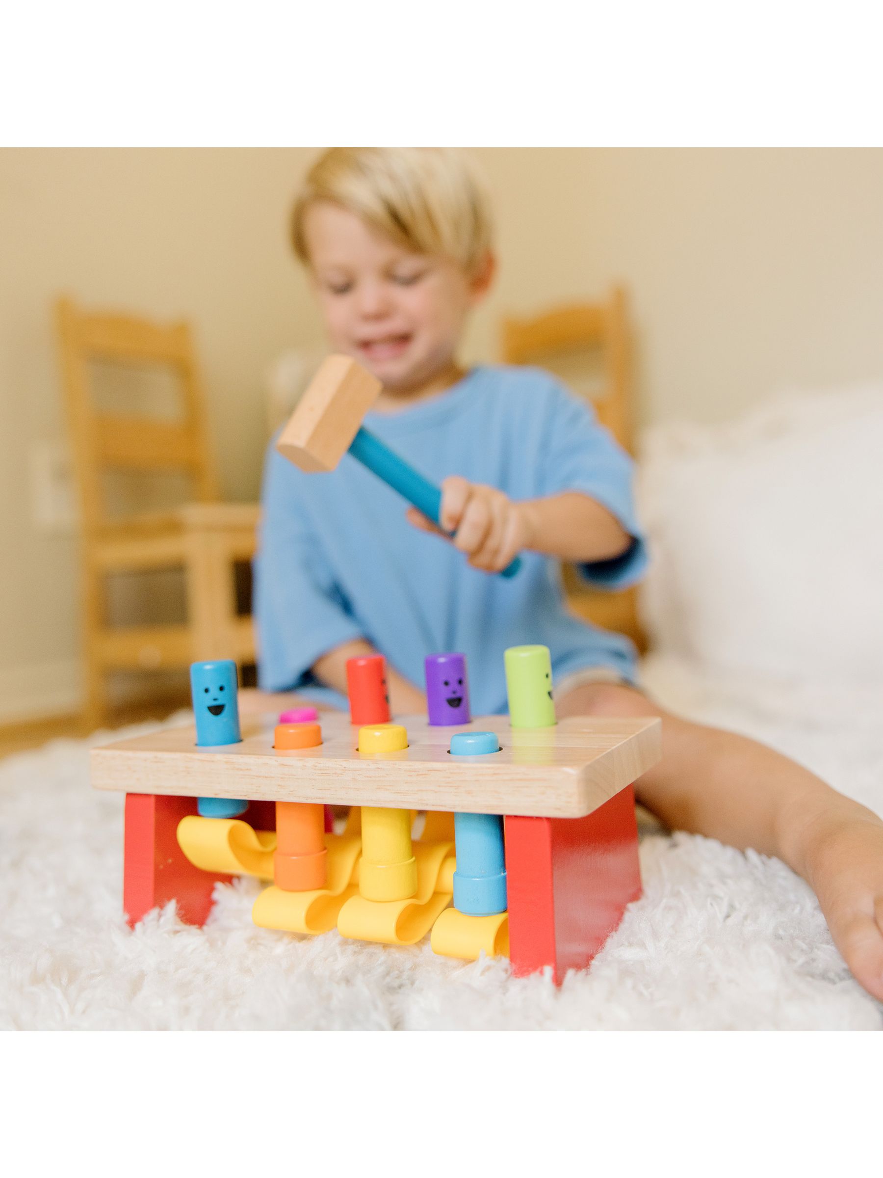 Melissa & Doug Natural Deluxe Pounding Bench - Image 8 of 9