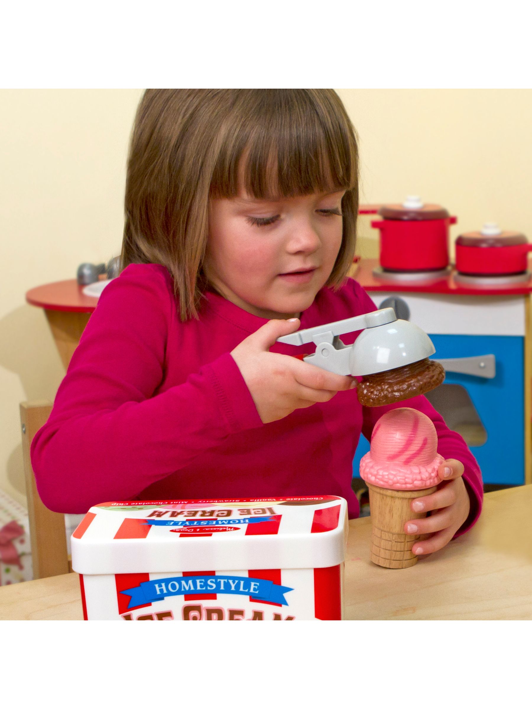 Melissa & Doug Natural Scoop And Stack Ice Cream Cone Playset - Image 8 of 9