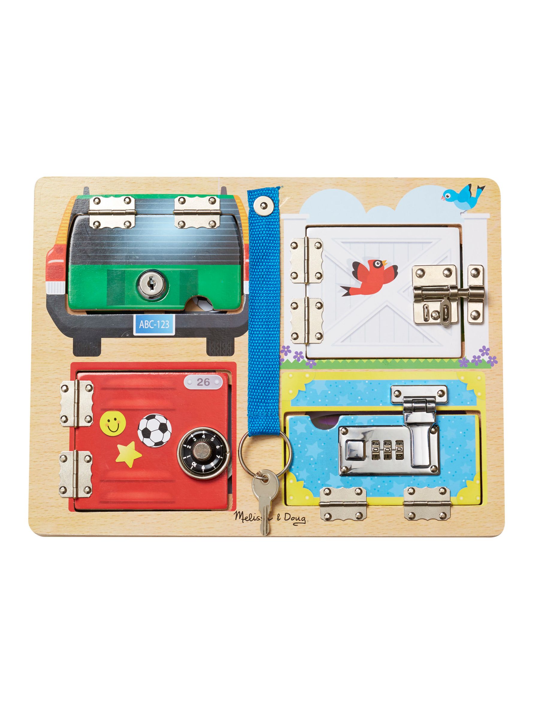 Melissa & Doug Natural Lock and Latch Board - Image 3 of 9