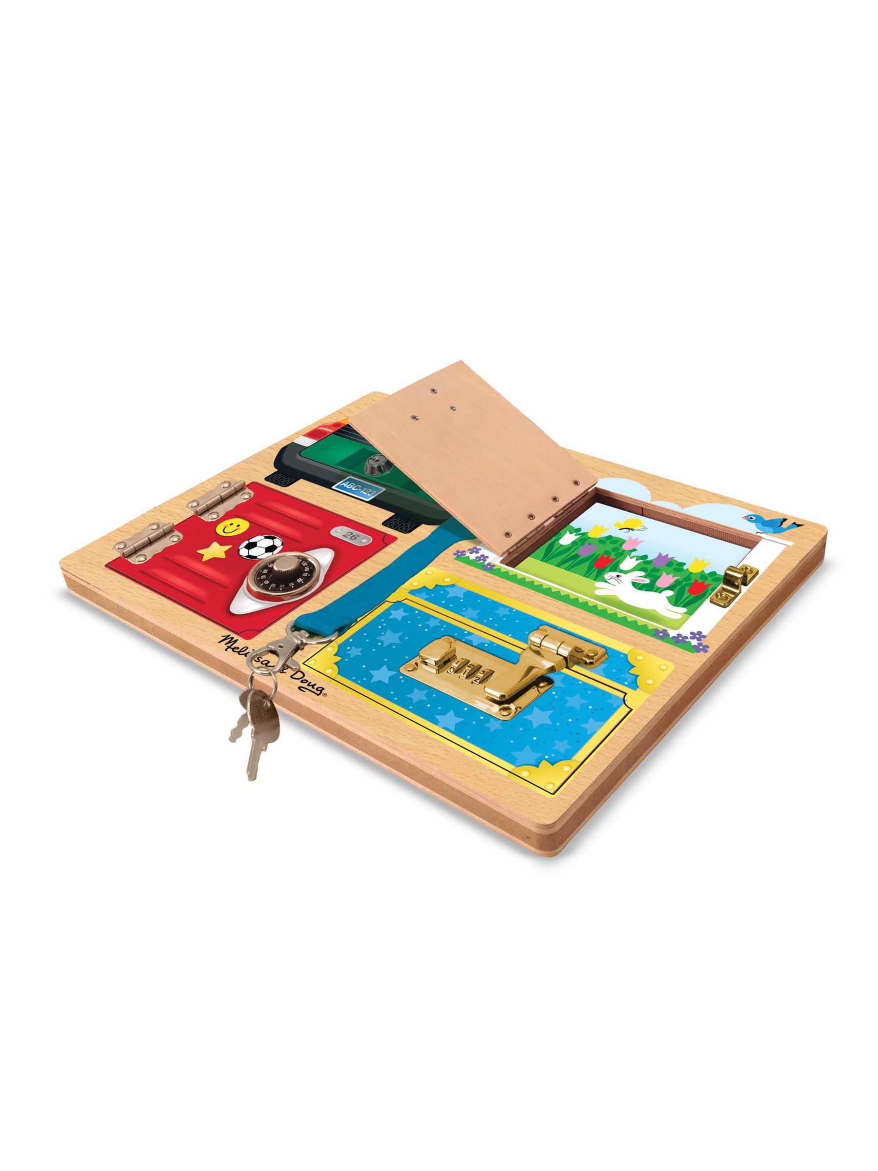Melissa & Doug Natural Lock and Latch Board - Image 4 of 9