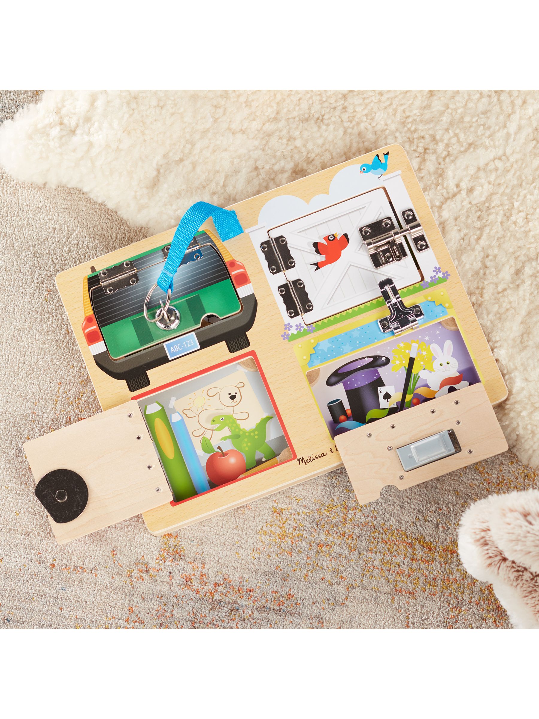 Melissa & Doug Natural Lock and Latch Board - Image 9 of 9