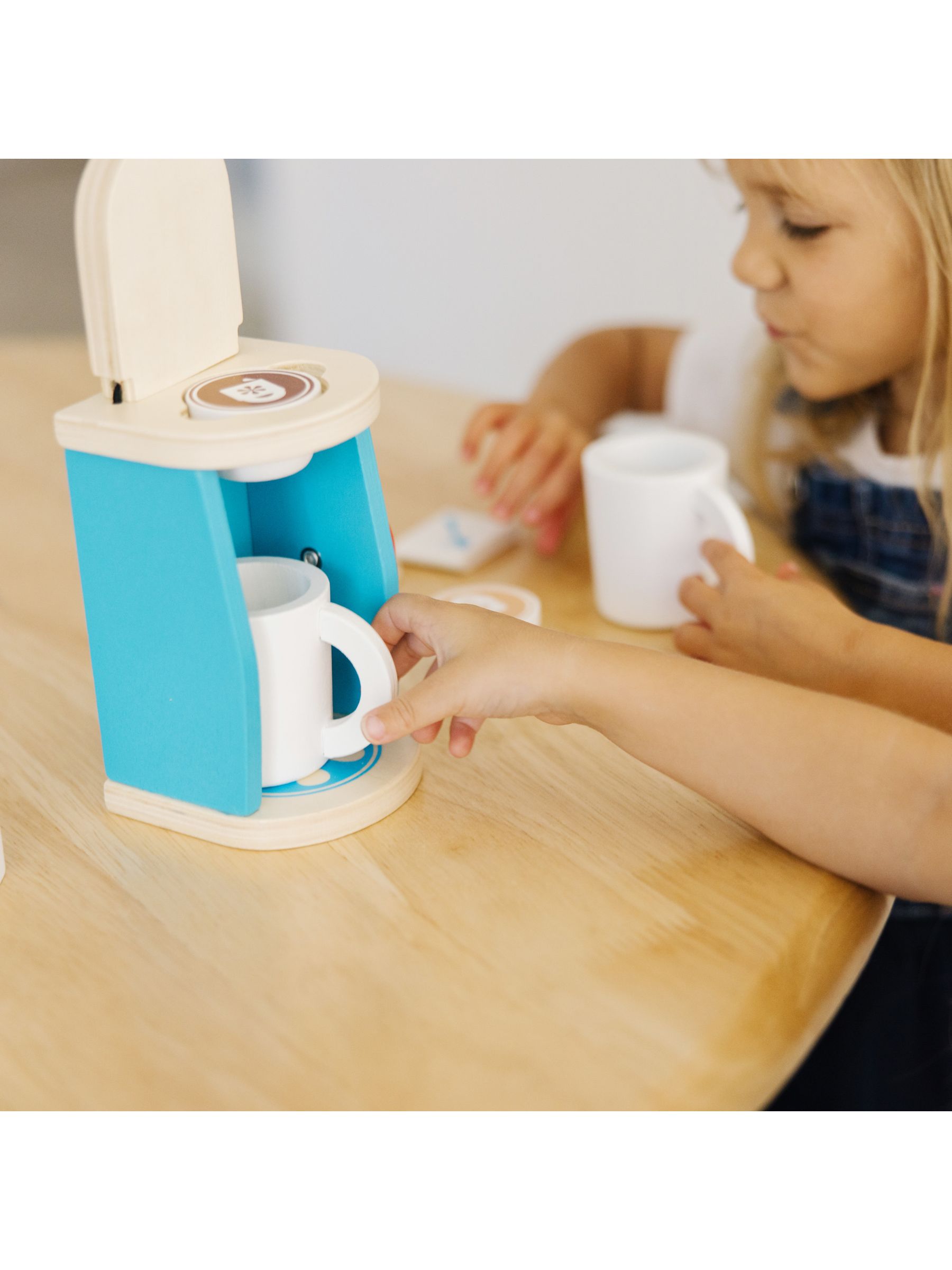 Melissa & Doug Natural Wooden Brew And Serve Coffee Set - Image 6 of 9