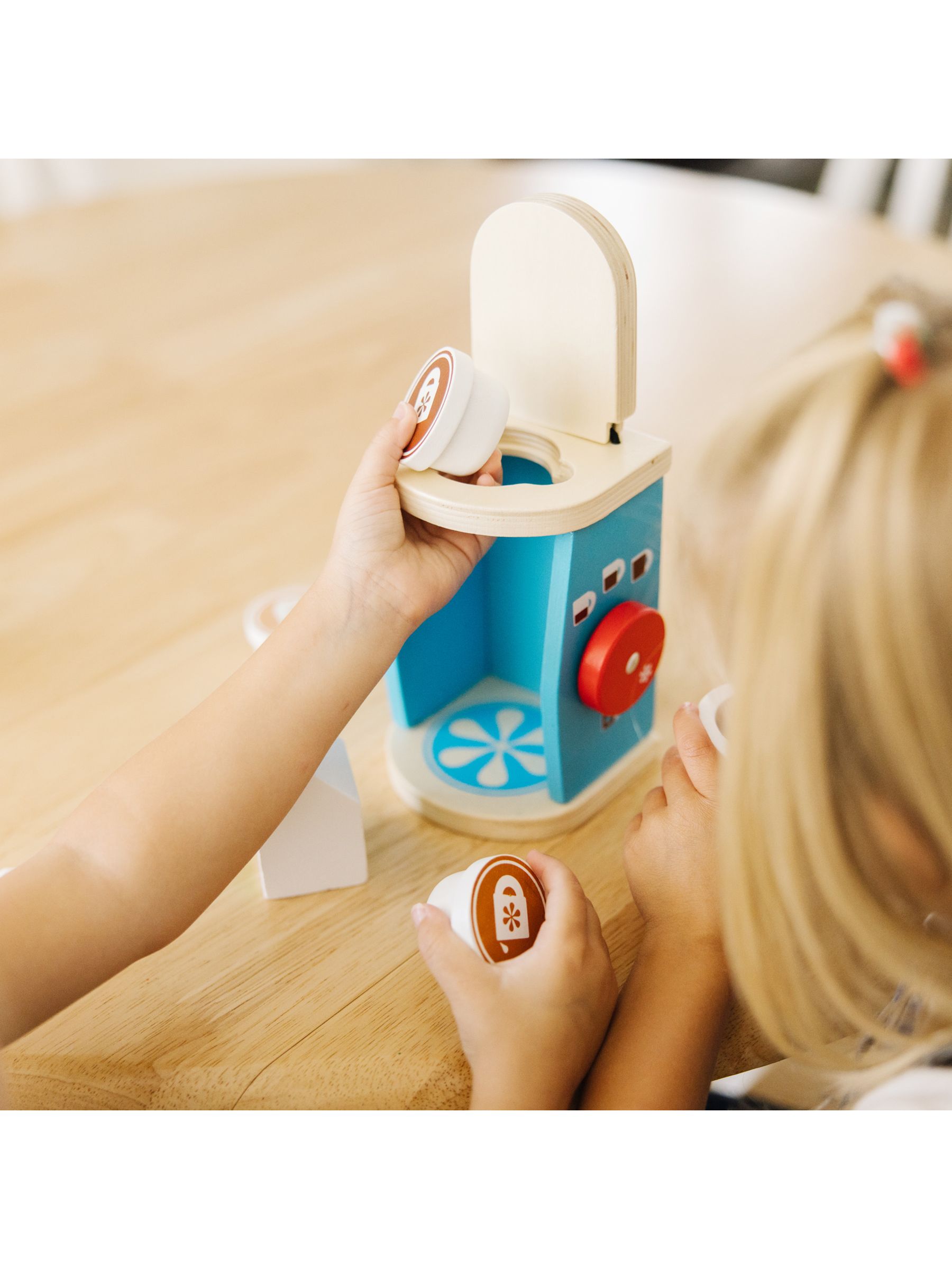 Melissa & Doug Natural Wooden Brew And Serve Coffee Set - Image 7 of 9