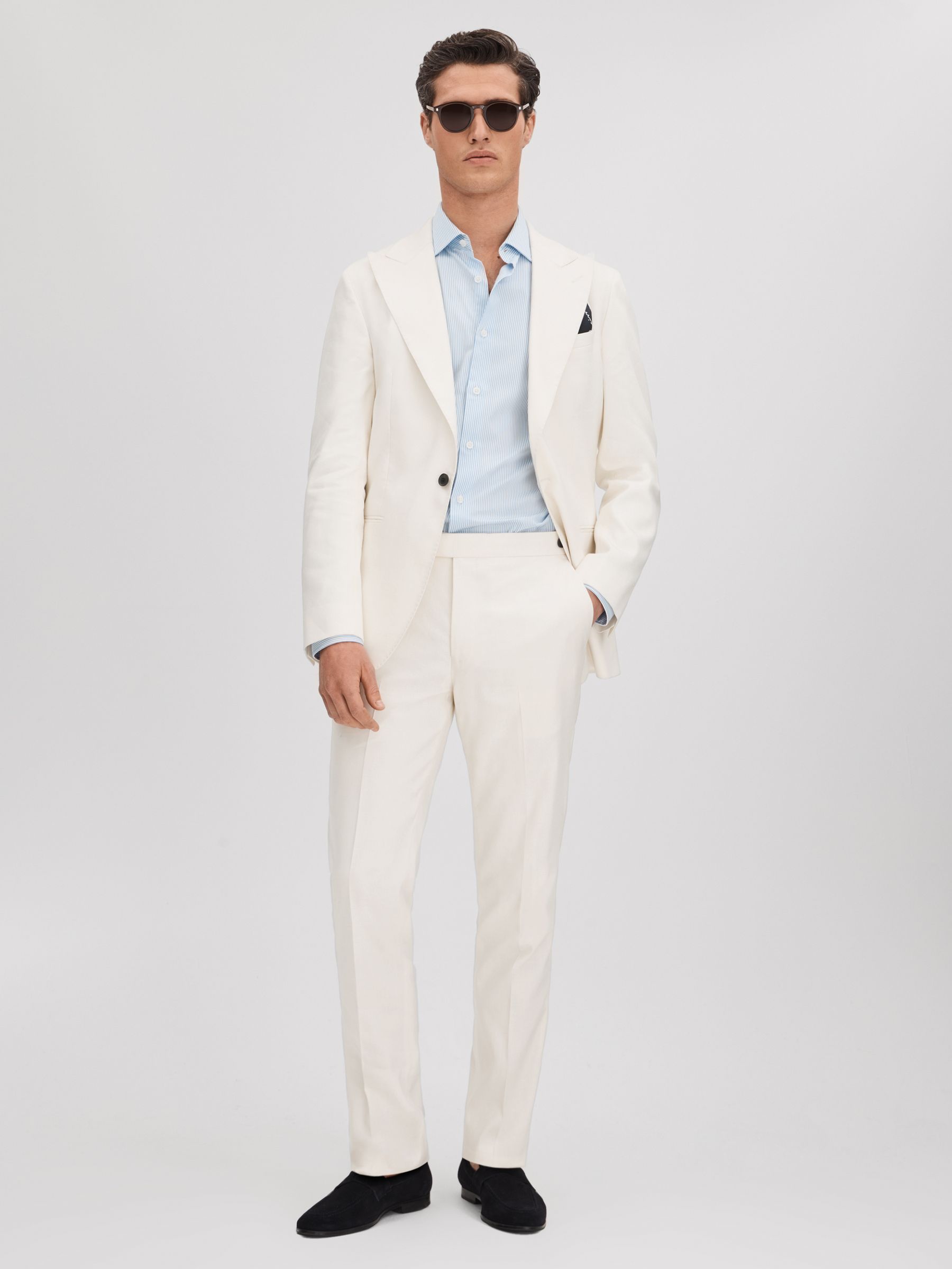 【海外限定】REISSブレザー☆Devon Linen Blend Blazer Buy Reiss Neutral Devon Linen-Blend Double-Breasted Suit