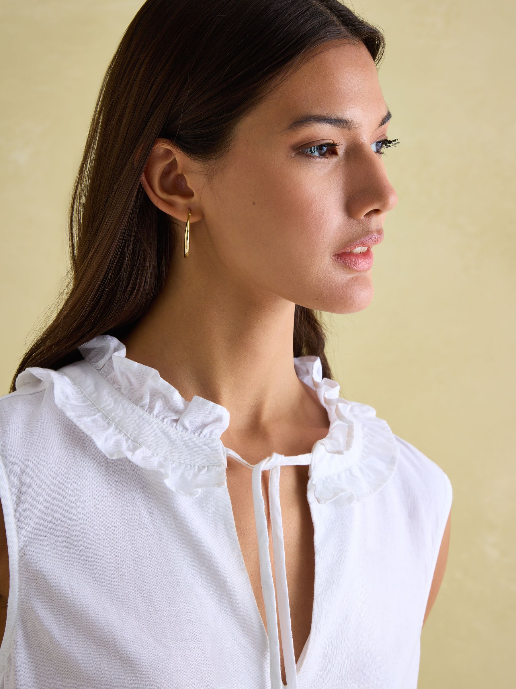 Ophelia White Sleeveless Tiered Dress - Image 4 of 6