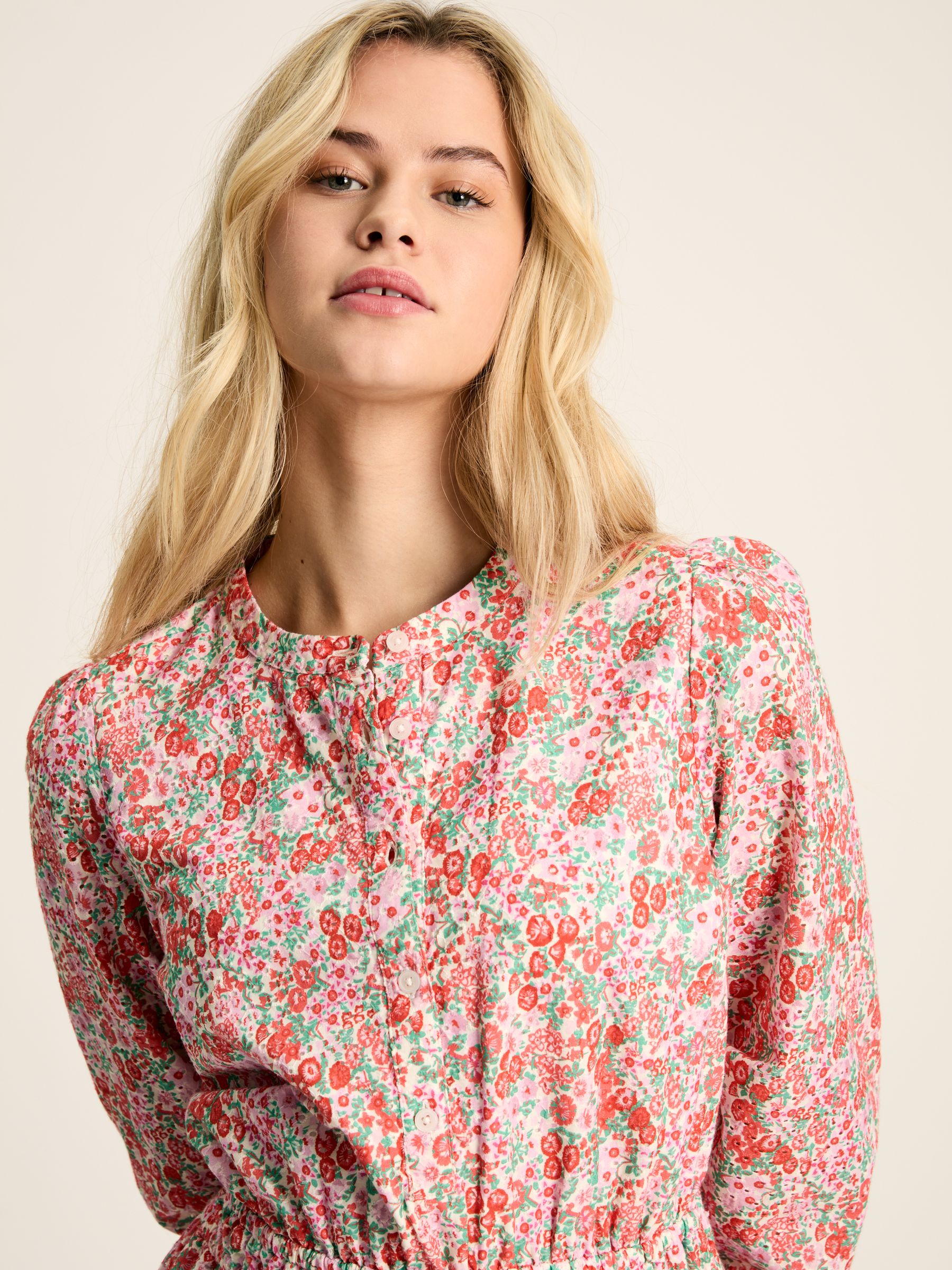 Cassie Pink Broderie Maxi Dress - Image 4 of 7