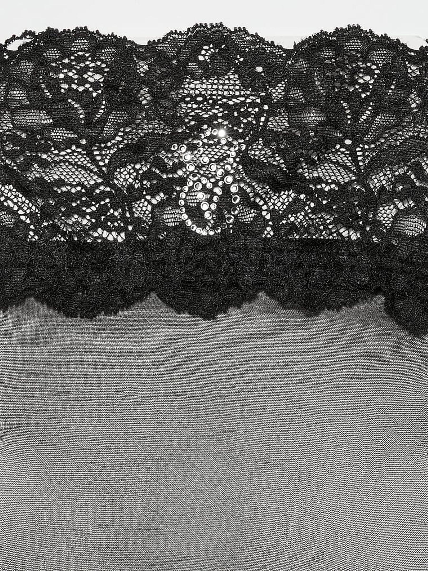 Black Lace Logo Stockings - Image 4 of 5
