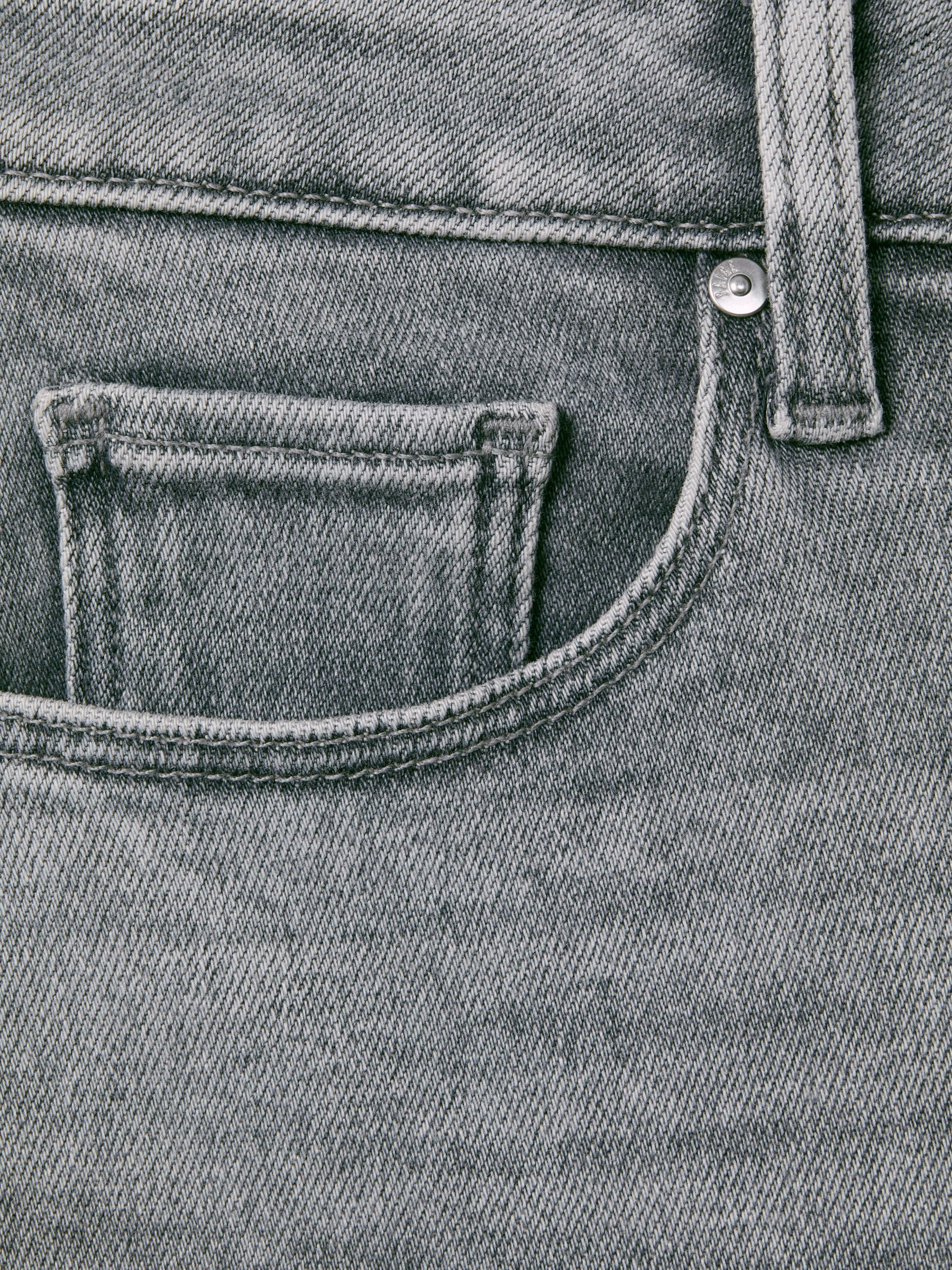 Paige Slim Fit Washed Jeans in Grey Rain - Image 6 of 6