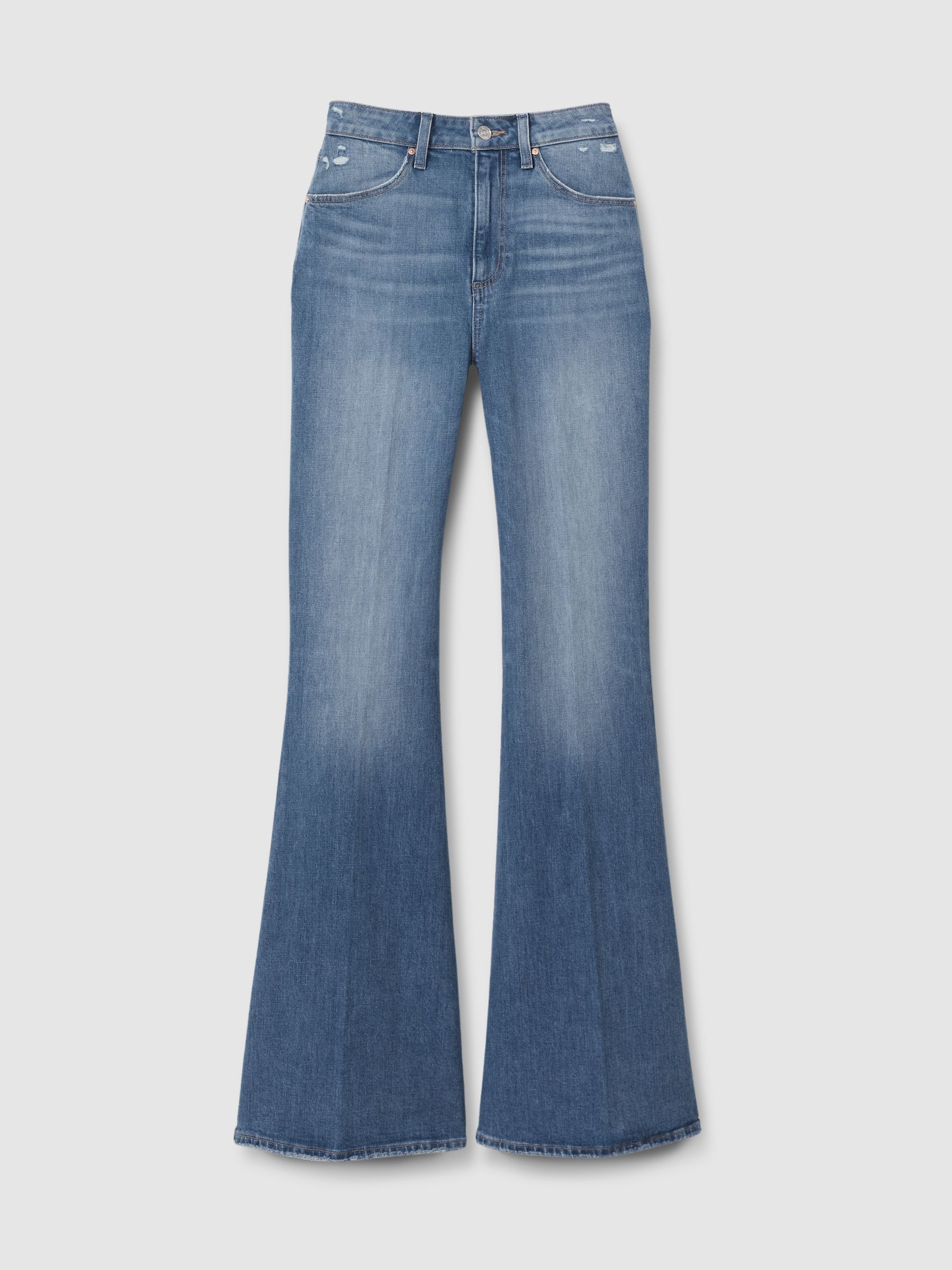 Paige Charlie Flare High Rise Jeans in Gabriella Blue - Image 2 of 5