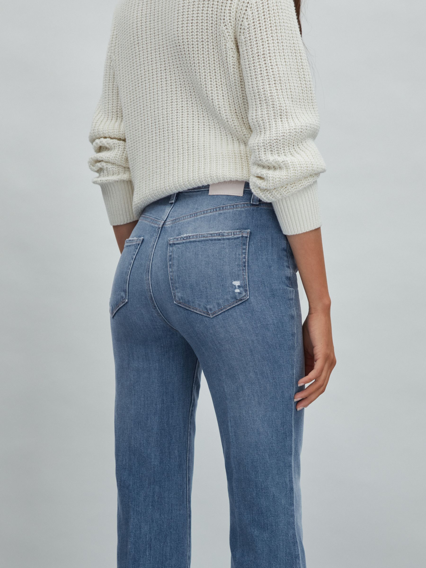 Paige Charlie Flare High Rise Jeans in Gabriella Blue - Image 4 of 5