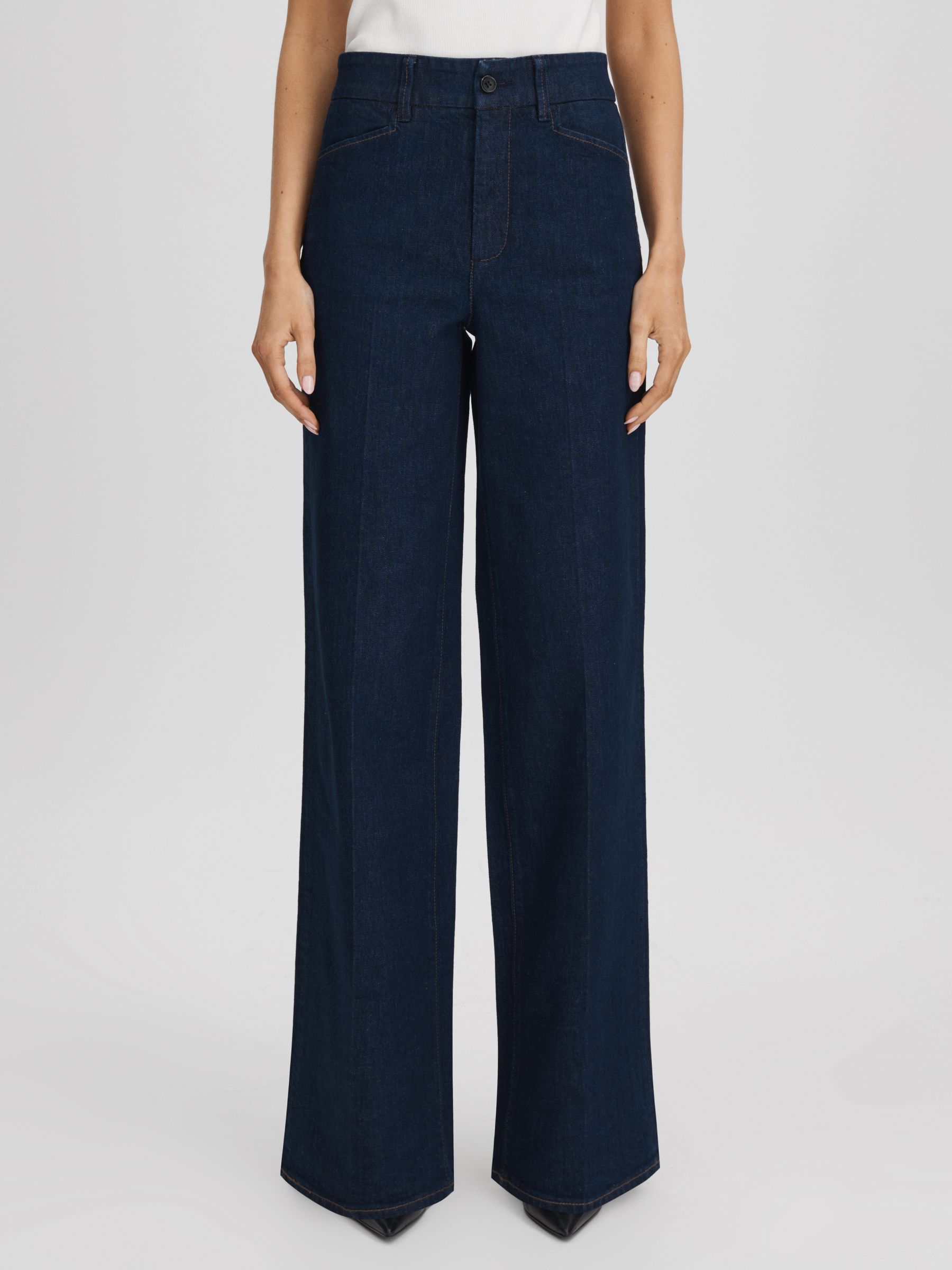 Paige High Rise Wide Leg Jeans in Edinburgh - Image 1 of 6