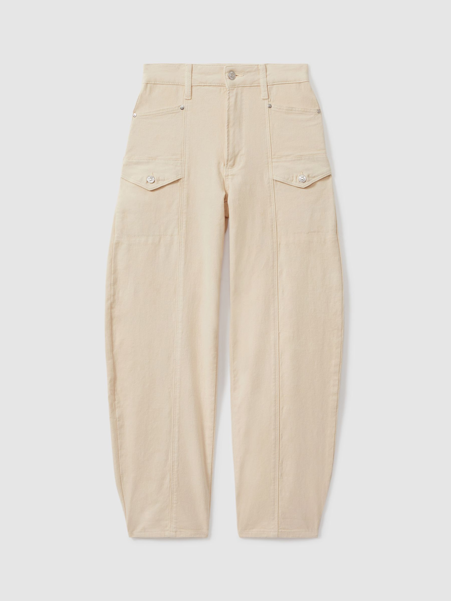 Paige Barrel Leg Jeans in Blonde Sand - Image 1 of 5