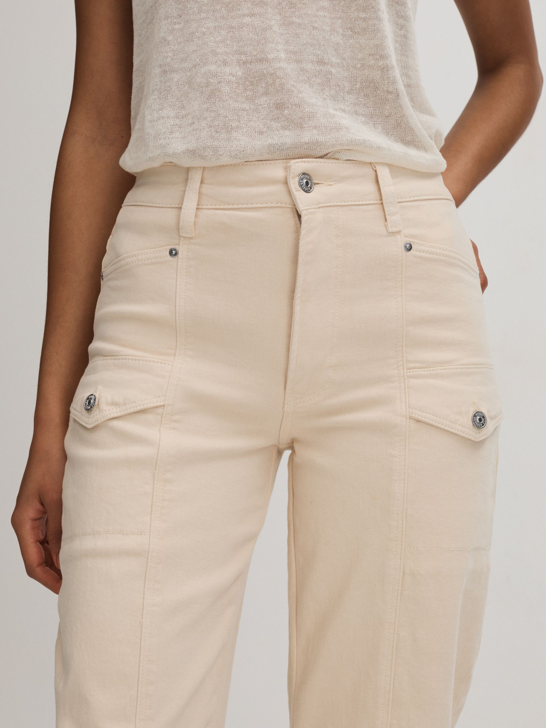 Paige Barrel Leg Jeans in Blonde Sand - Image 3 of 5