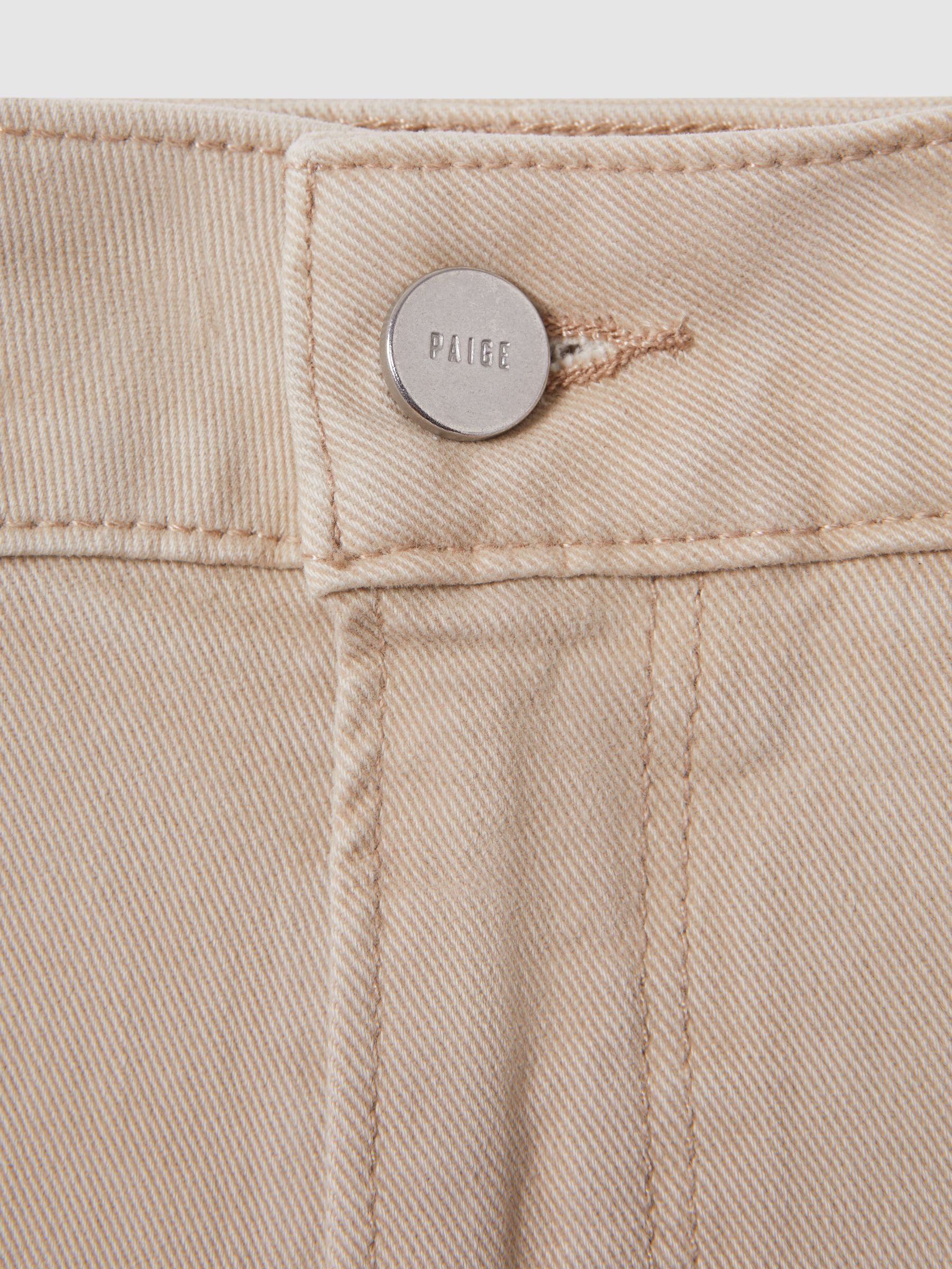 Paige Flared Cropped Jeans in Soft Sand - Image 6 of 6
